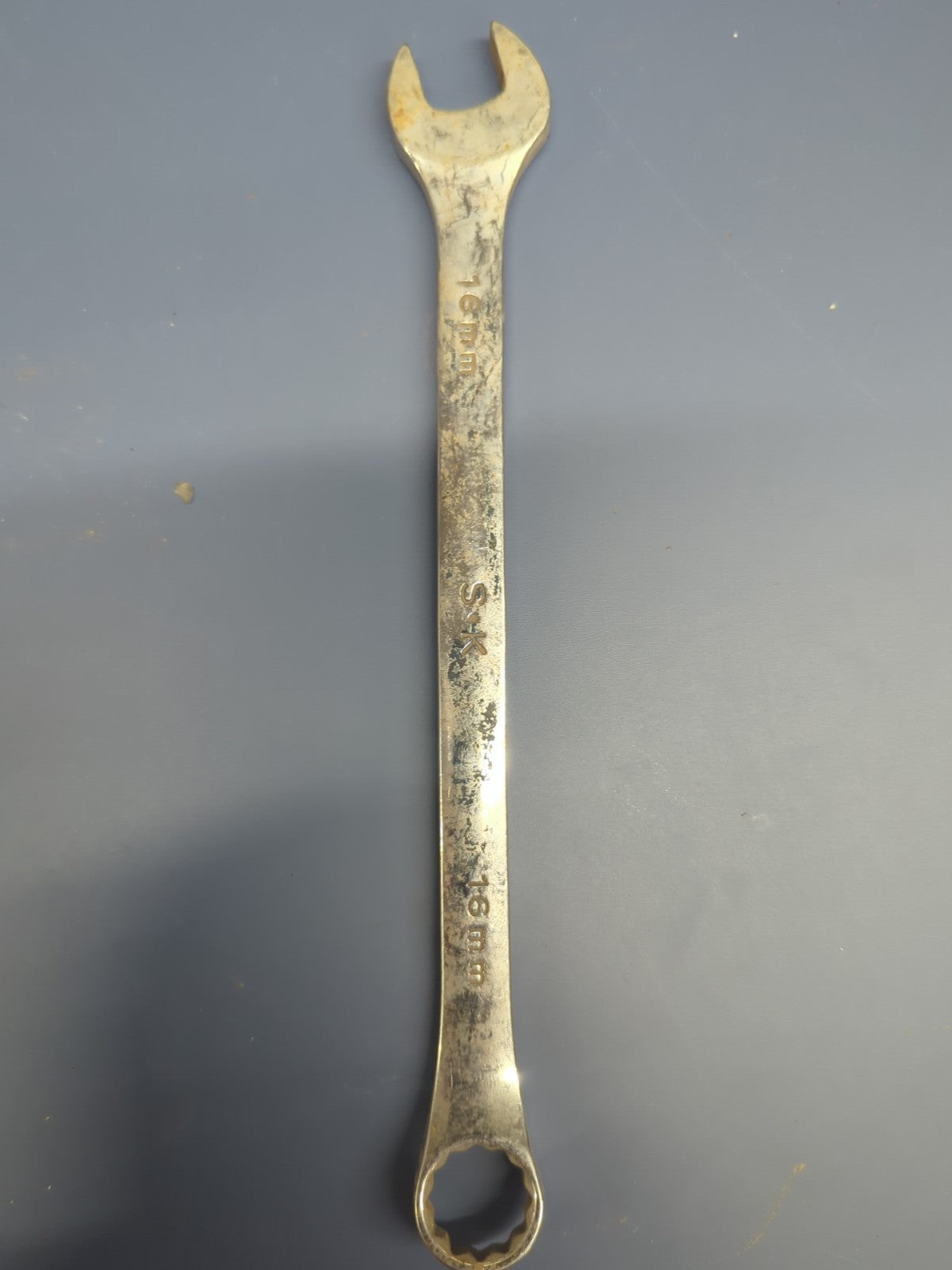 SK Tools - 16 mm 12 Point Metric Long Combination Chrome Wrench - 88516 (8c)