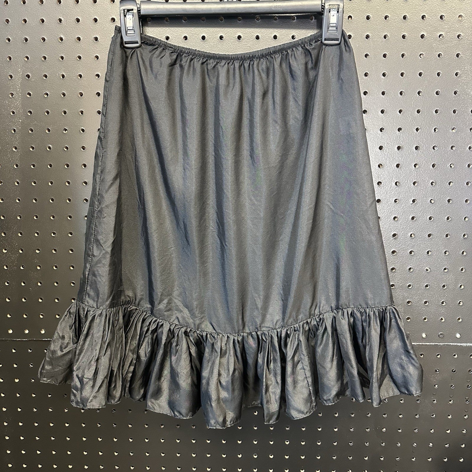 Morgan Le Fay Half Slip Waist Slip Underskirt Black 100% Silk Small (103)