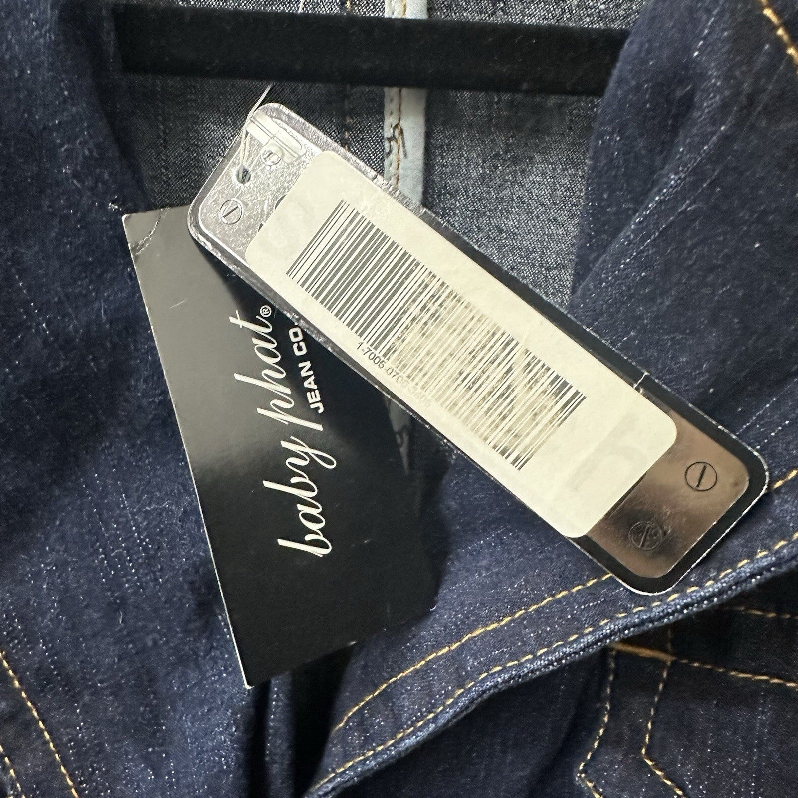 NWT Vintage Baby Phat Stretch Blue Jean Jacket Y2K Size Medium 0092