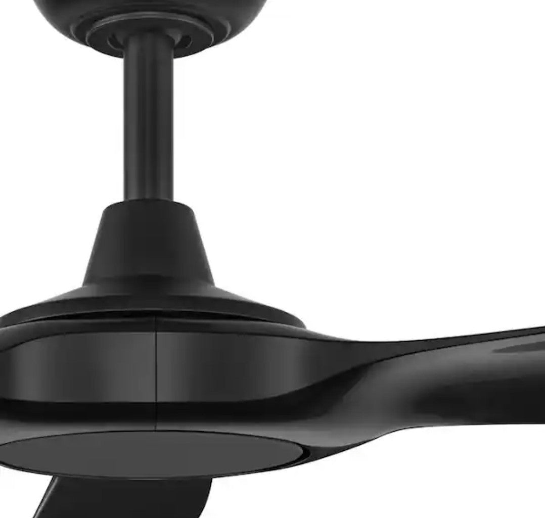 Tager 60 in. 7Matte Black Whiskey Barrel Blades Ceiling Fan+Remote