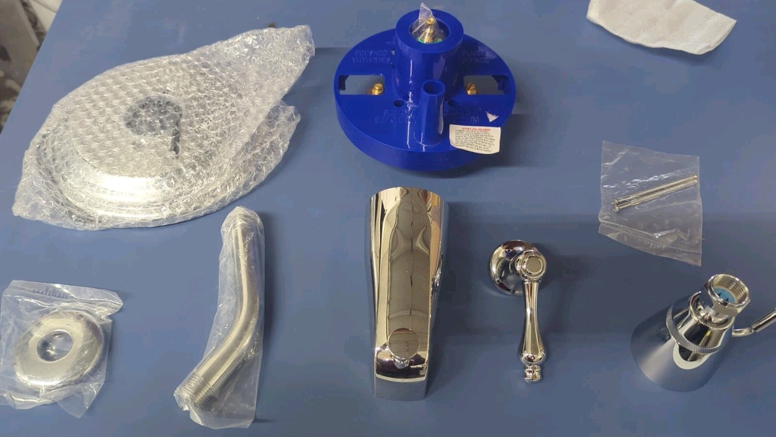 Kingston Chrome Faucet, Lever, Pipes, Plate and More Set KB3631