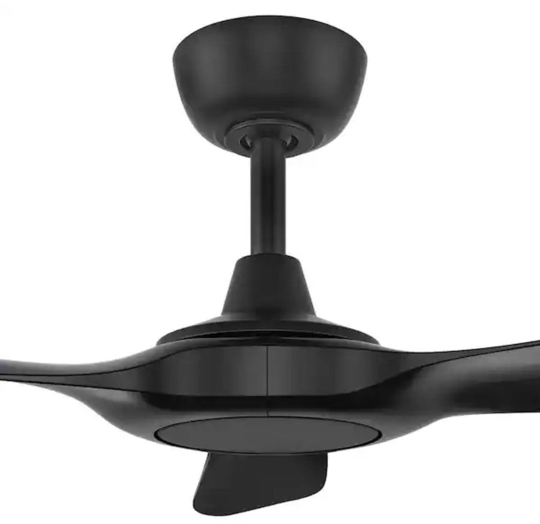Tager 60 in. 7Matte Black Whiskey Barrel Blades Ceiling Fan+Remote