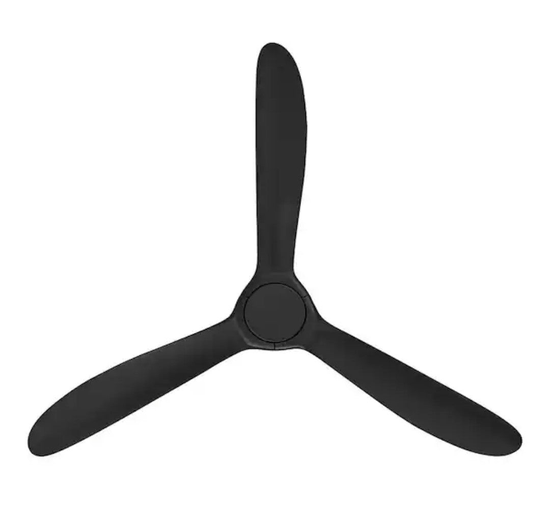 Tager 60 in. 7Matte Black Whiskey Barrel Blades Ceiling Fan+Remote