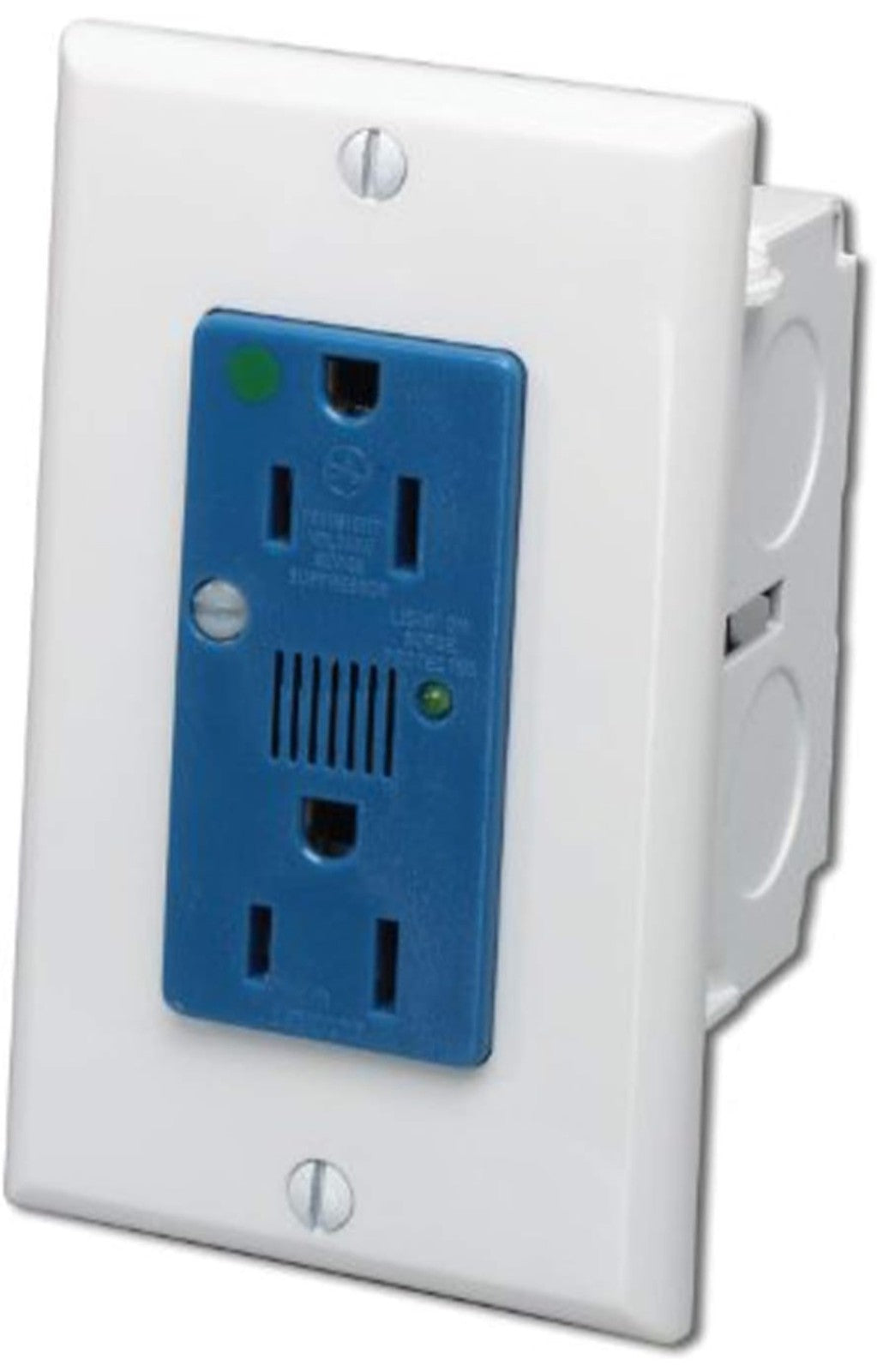 Leviton 47605-ACS JBox Surge Protective Kit - SingleACPower Module,White/Blue 1A
