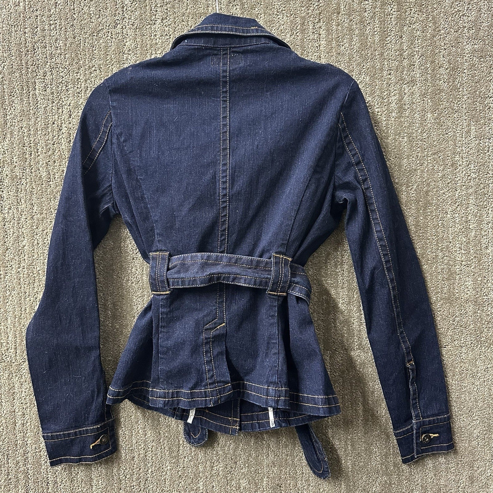 NWT Vintage Baby Phat Stretch Blue Jean Jacket Y2K Size Medium 0092