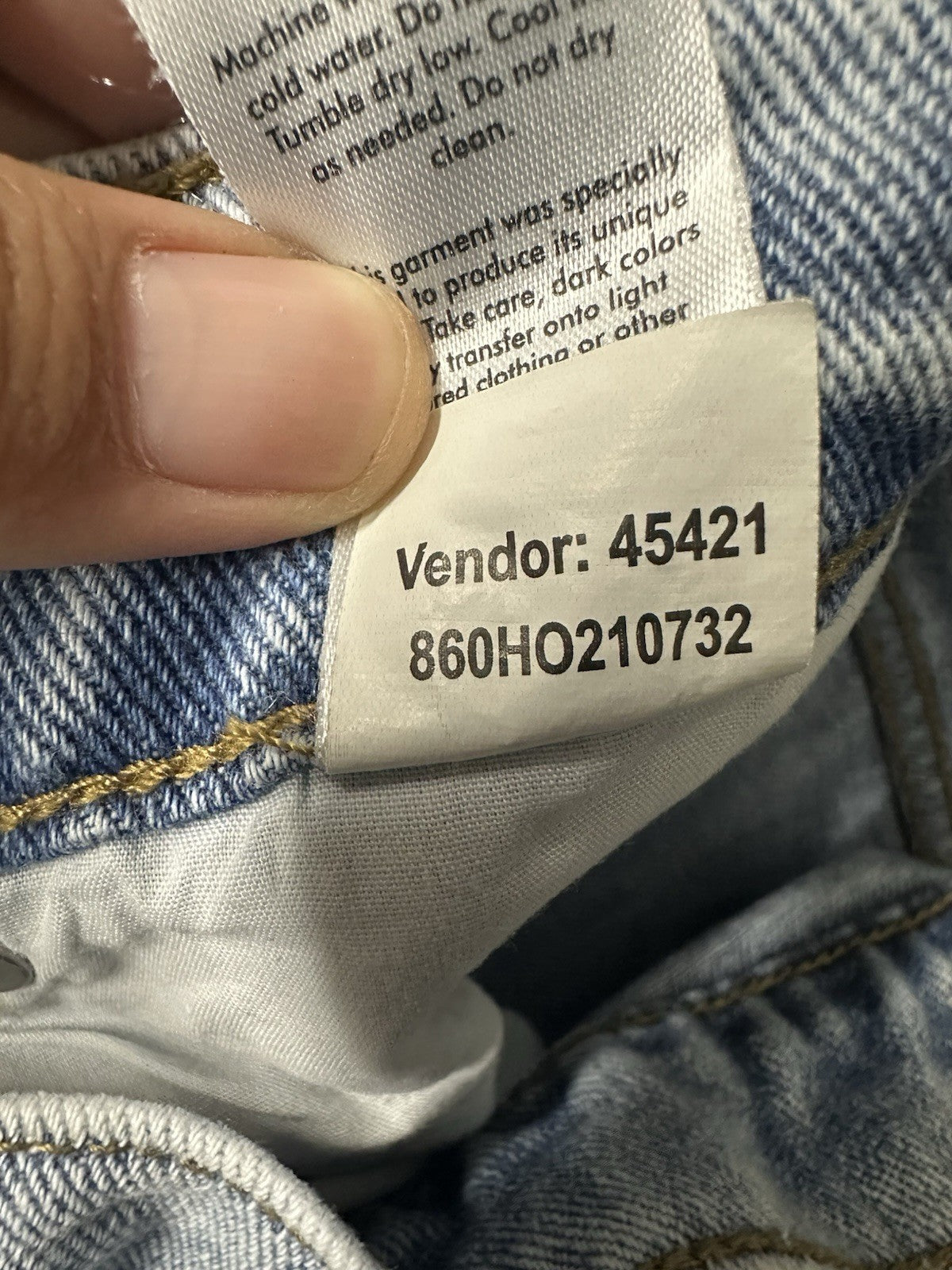 PACSUN Wide Baggy Jean US 29 Raw Hem Button Fly (0043)