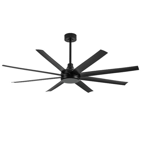 Melissa 65 in. 6 Fan Speeds Ceiling Fan in Black with Remote Control Included 5C