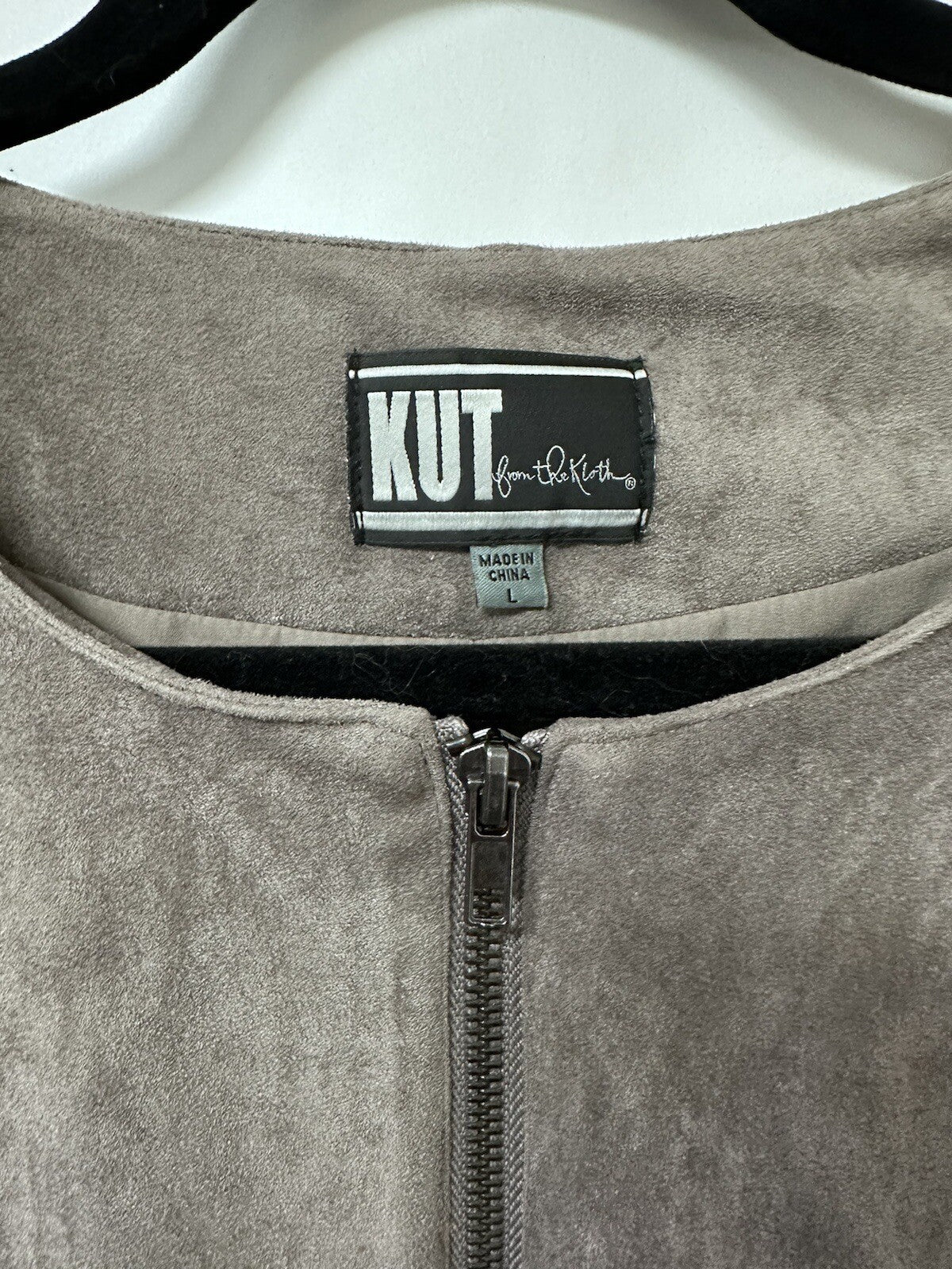 Kut From The Kloth Faux Suede Woman’s Zip Jacket (0065)