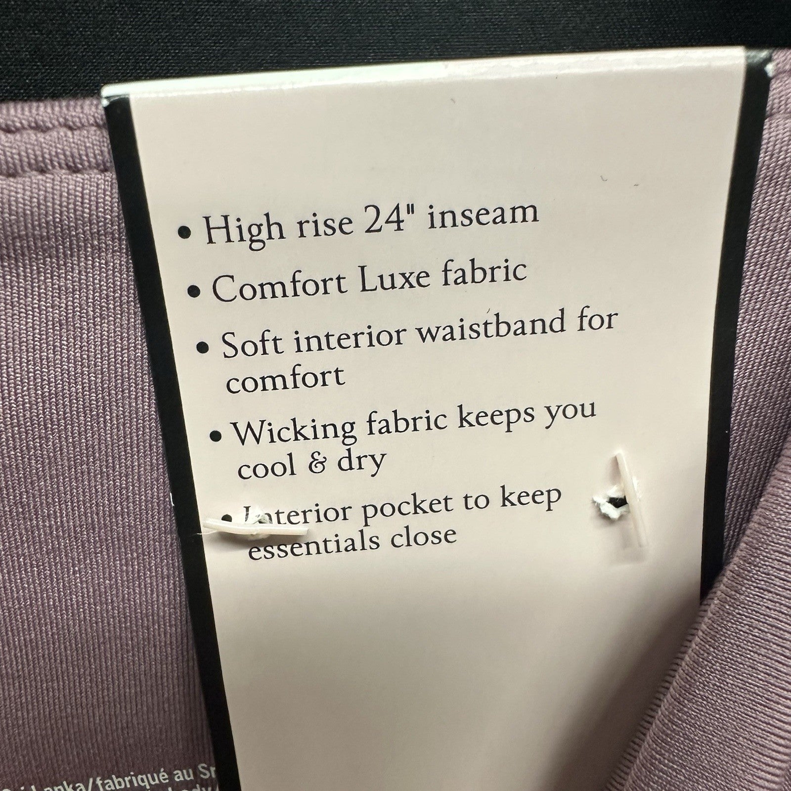 NWT Victoria’s Secret 7/8 Length Size 4 High Rise Leggings Light Purple 0079