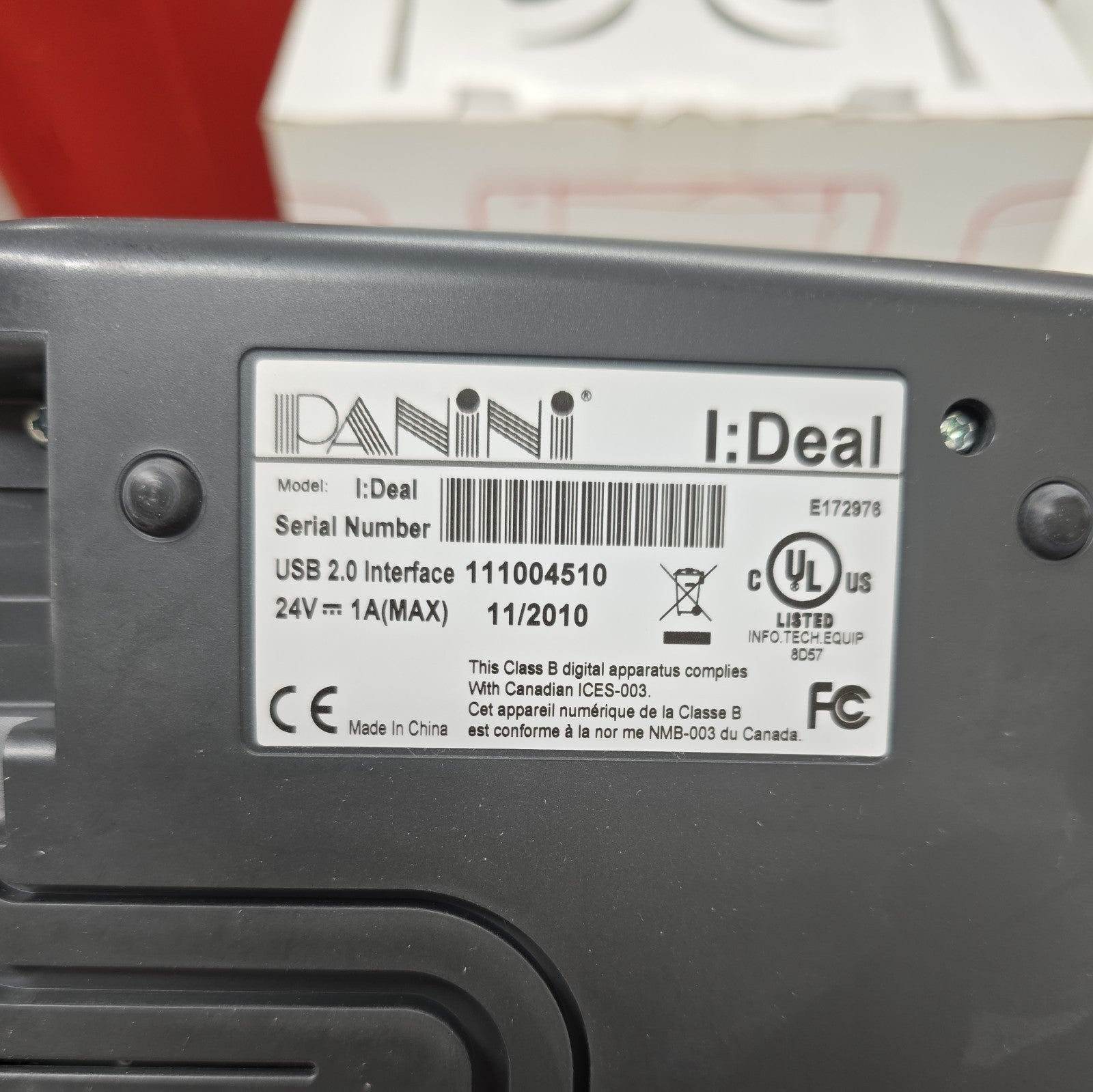 Panini I : Deal Single Feed Check Scanner - ID-1