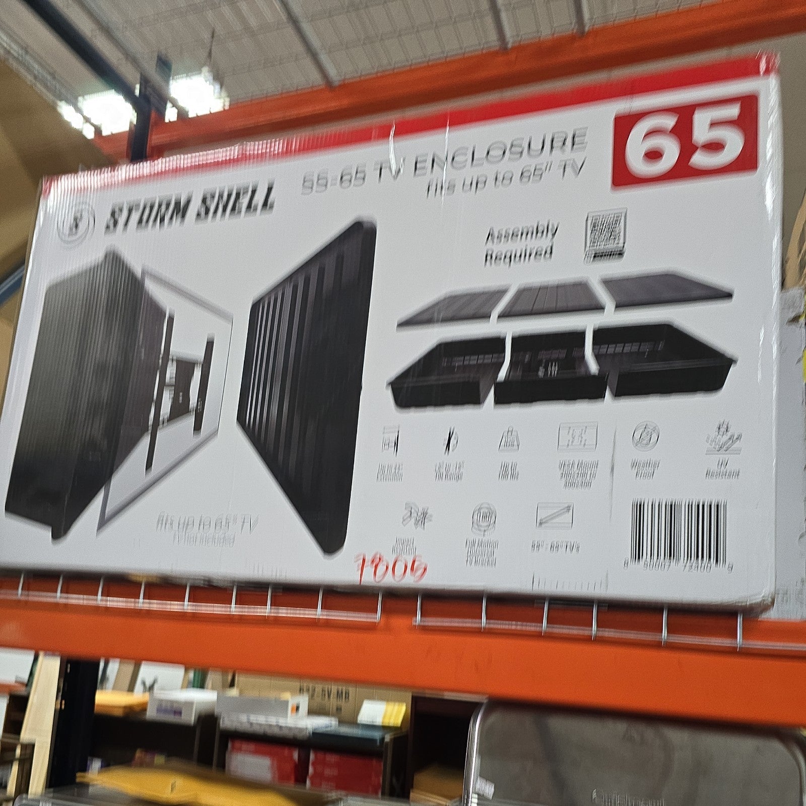 Heat Storm SS-65 Storm Shell Outdoor TV Hard Cover Weatherproof Protection 65",