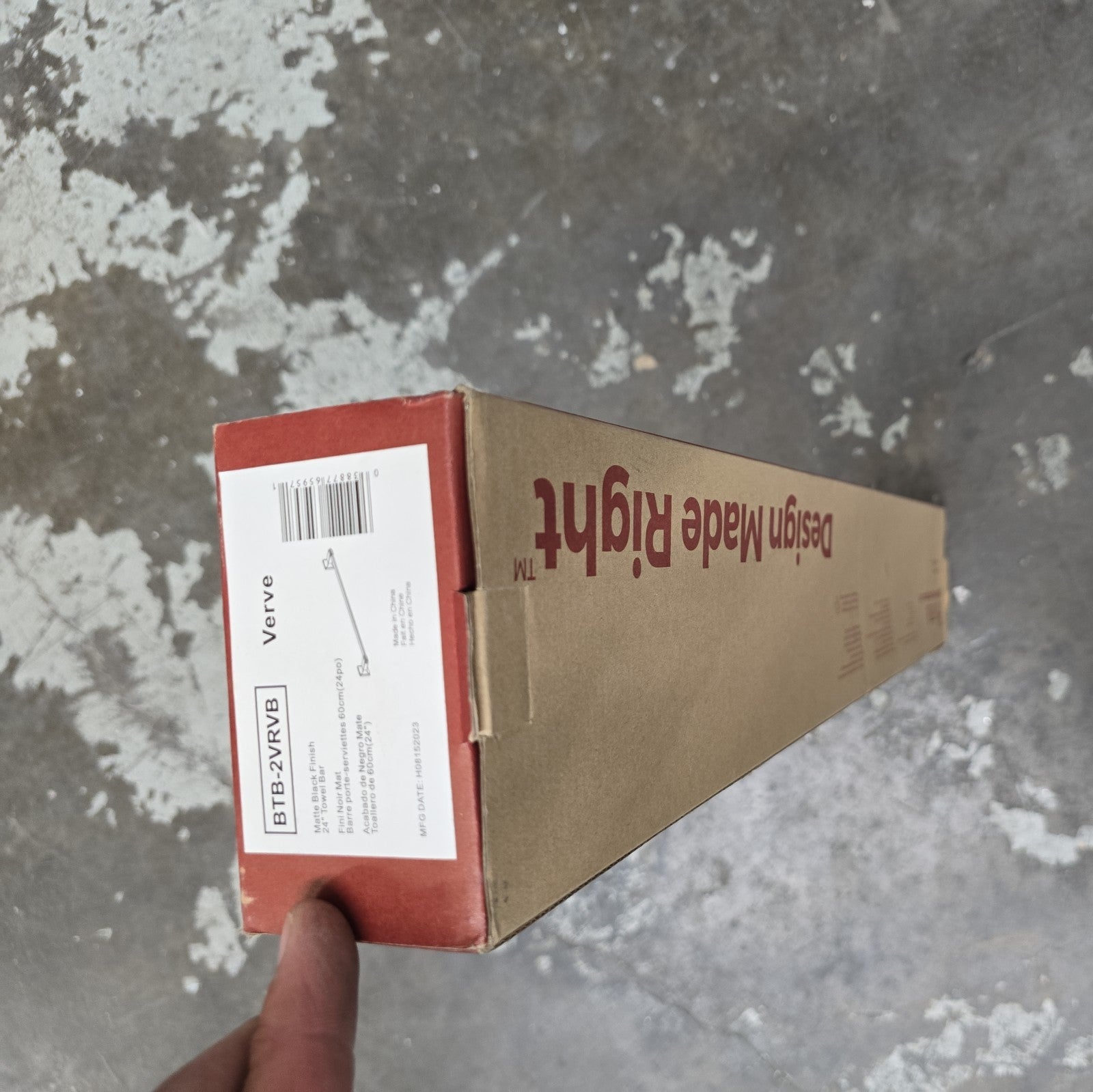 Pfister Verve BTB-2VRVB 24-inch (24") Towel Bar in Matte Black 2B