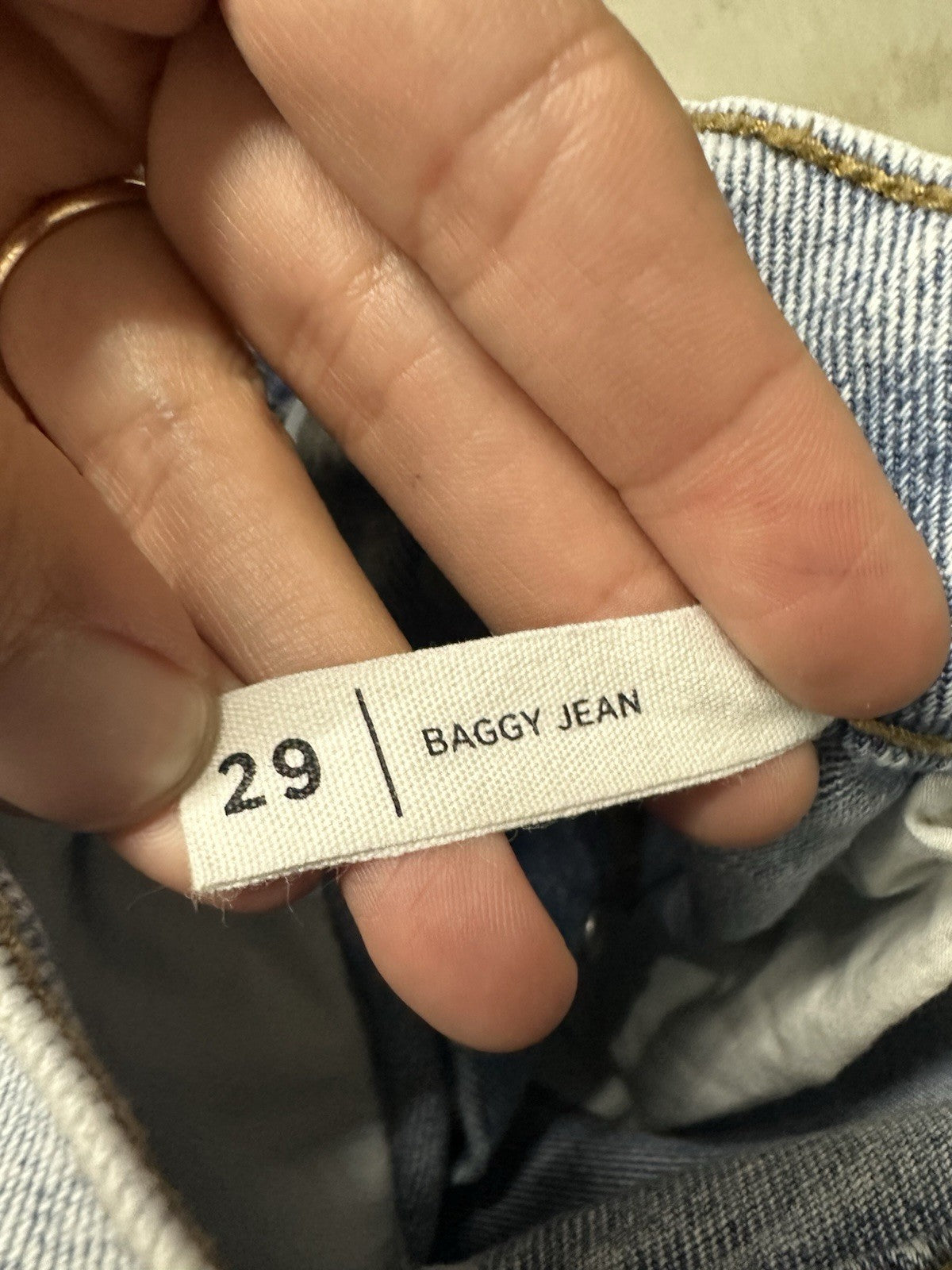 PACSUN Wide Baggy Jean US 29 Raw Hem Button Fly (0043)