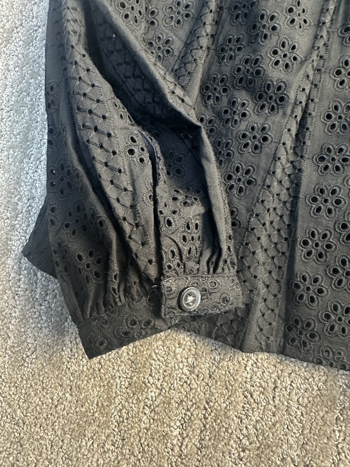 Women’s Madewell Black Eyelet NWT XXS Top 1.2