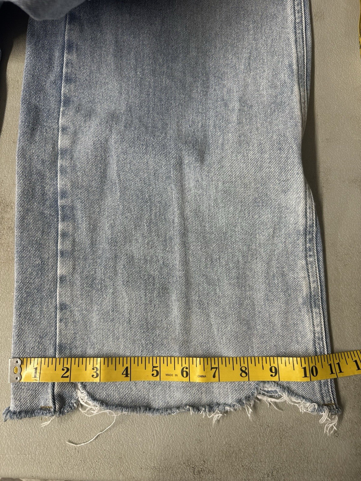 PACSUN Wide Baggy Jean US 29 Raw Hem Button Fly (0043)