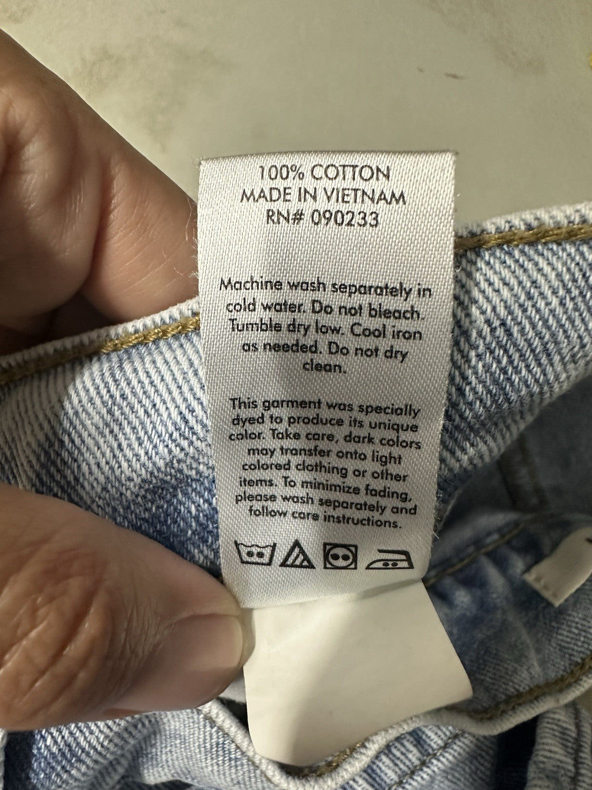 PACSUN Wide Baggy Jean US 29 Raw Hem Button Fly (0043)