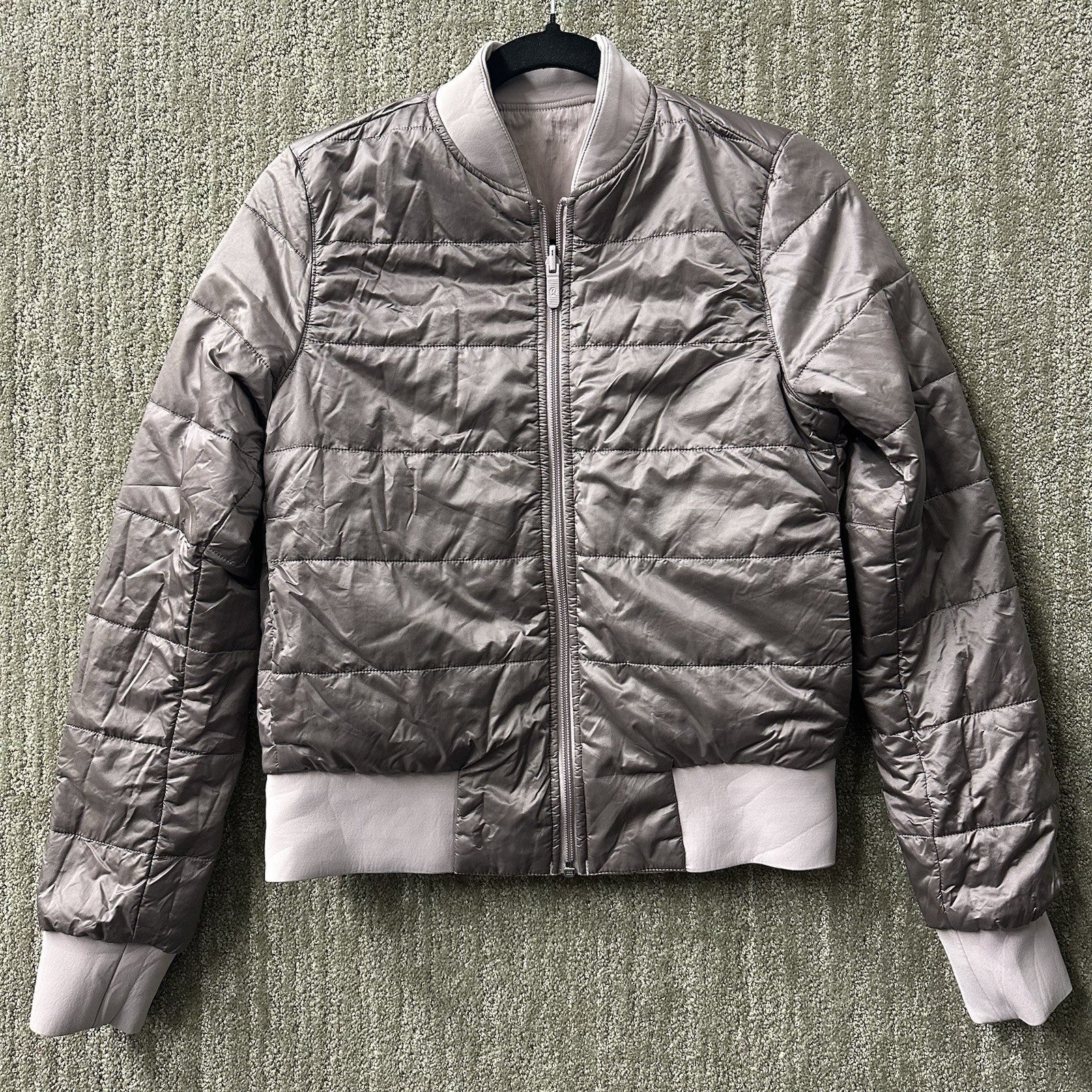 Lululemon Non Stop Reversible Bomber Jacket Mauve Purple Size 4 0091