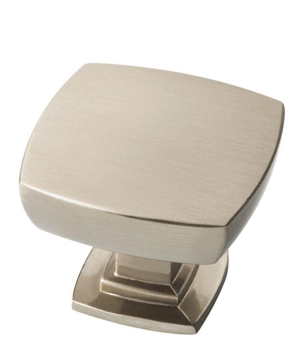 (3) pack Liberty Webber Knob 1-3/8" (35mm) Satin Nickel Square 8B
