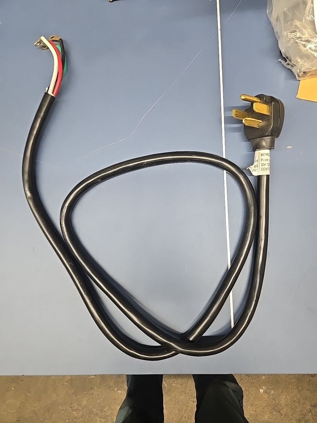 Utilitech Dryer Cord SF-73M - 30A 125V/250V - Intertek 5000413 - 4 Prong Black