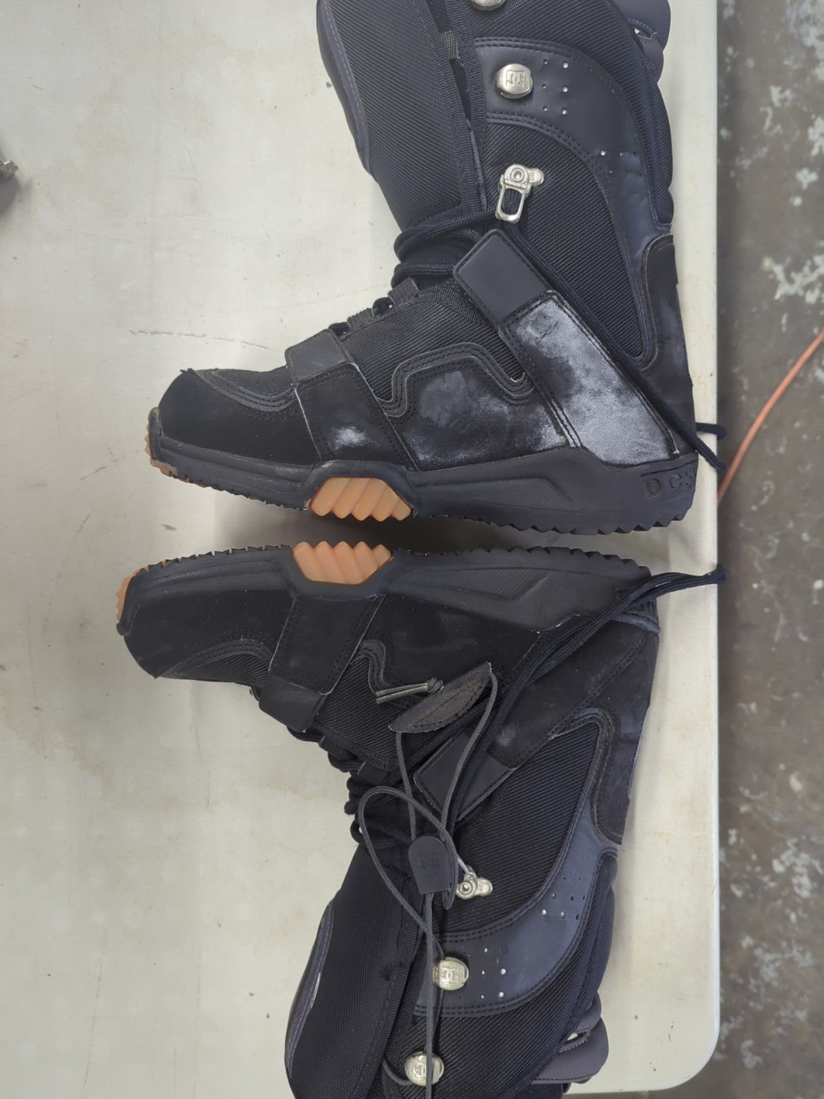 DC Phase Black Heavy Duty Lace-up Snowboard Boots Men's US Size 8 9A