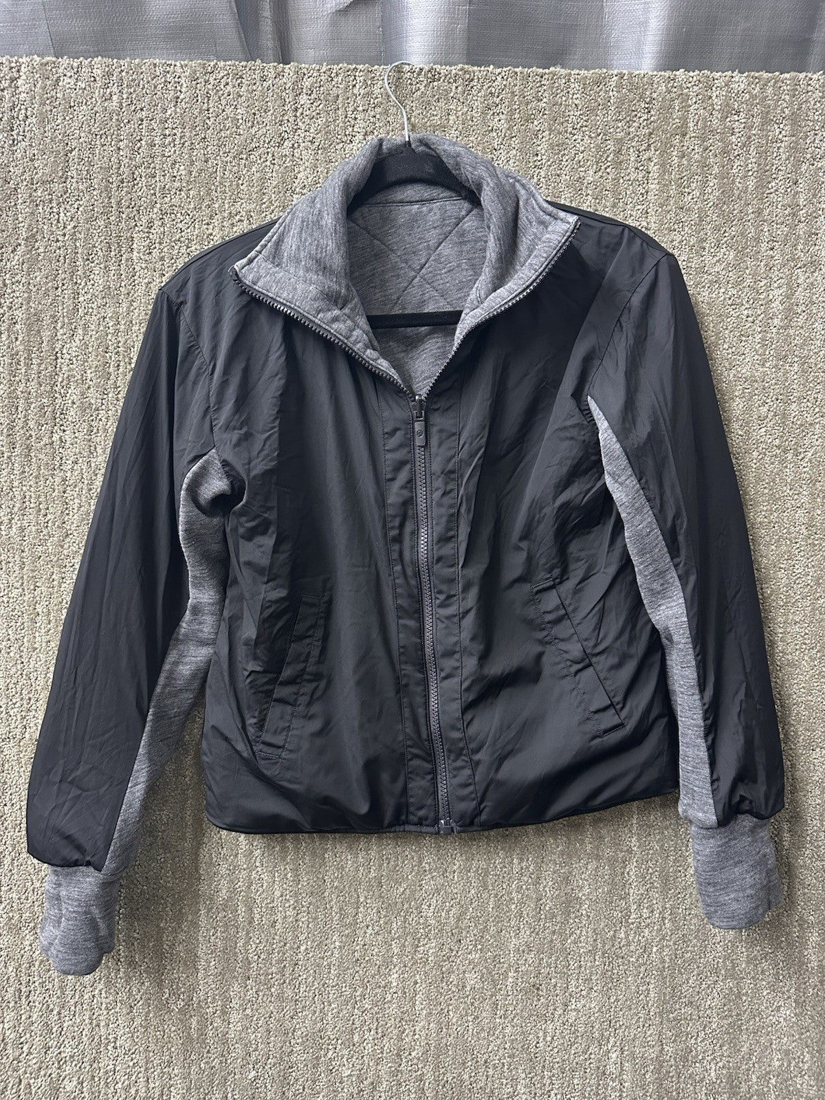 Lululemon Forever Warm Jacket Heathered Core Dark Grey Size 4 See Pics* Reverse
