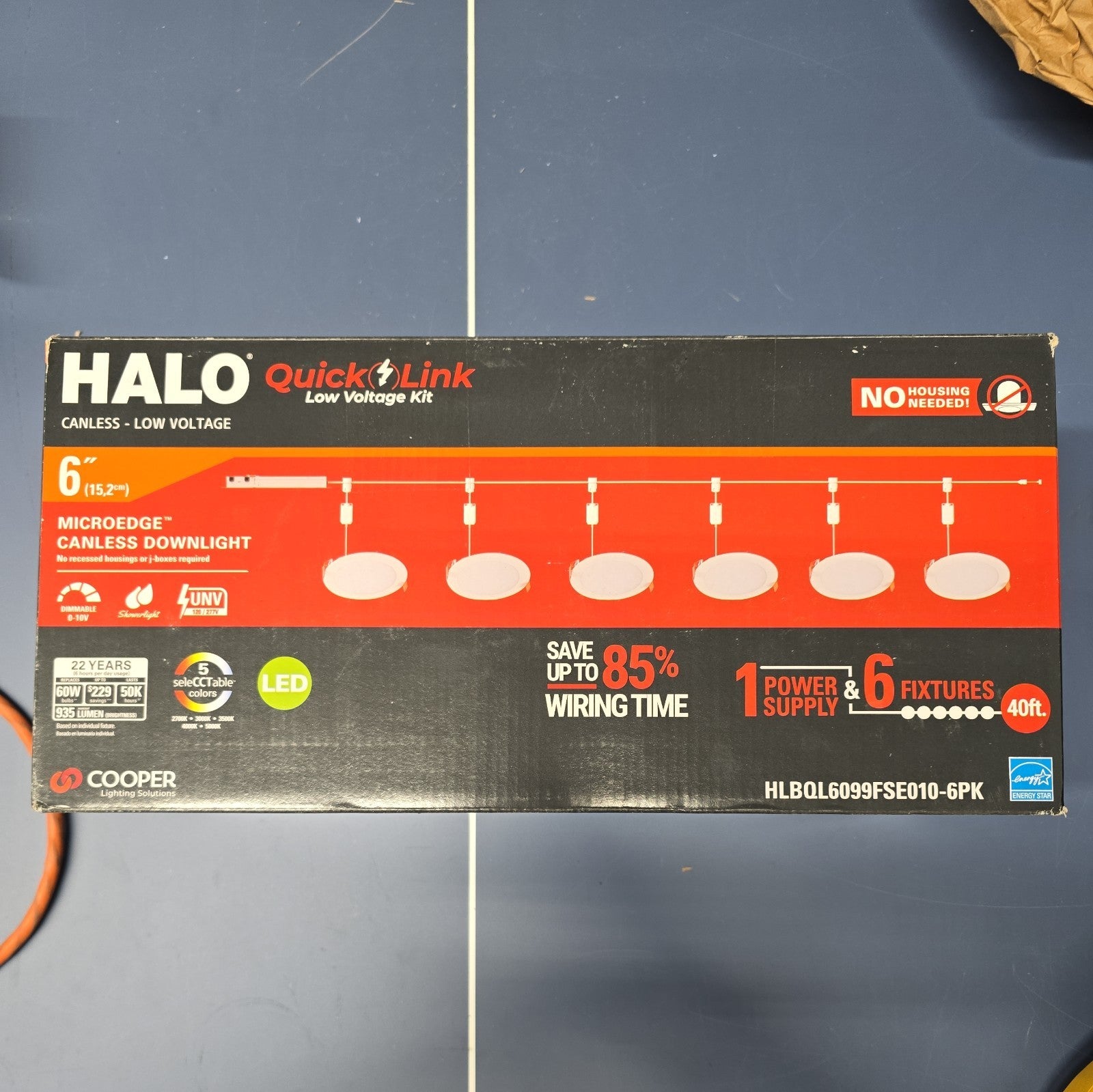 Halo QuickLink 6 in. 2700-5000K Canless Integrated LED Recessed Downlight 6PK 5D