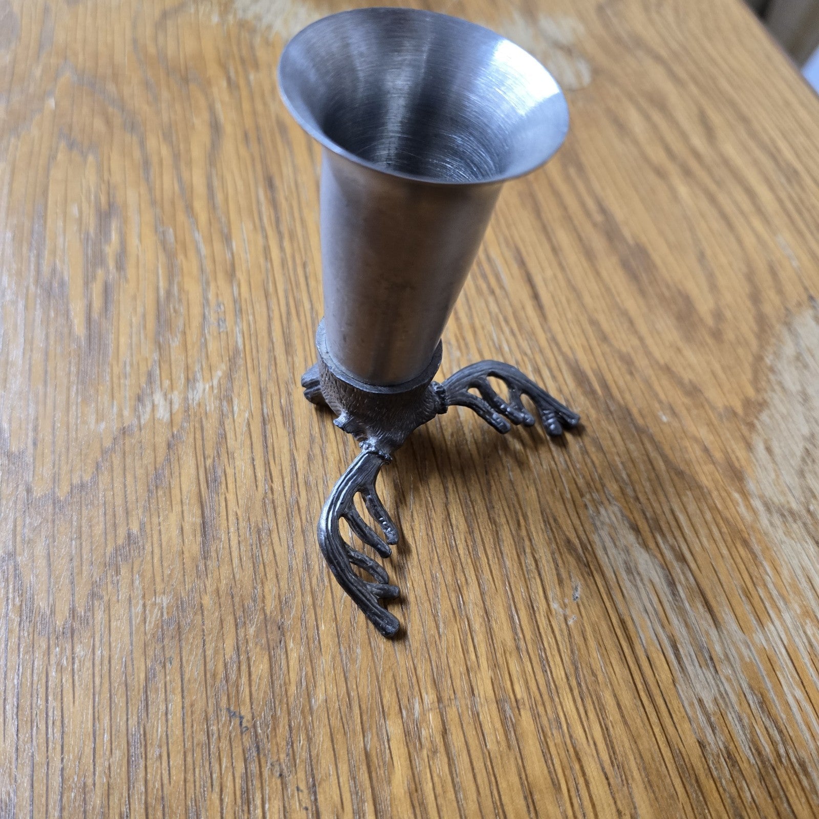 Jagermeister Shot Glasses Pewter Antlers Stainles Stag Buck Deer Head Barware 9A