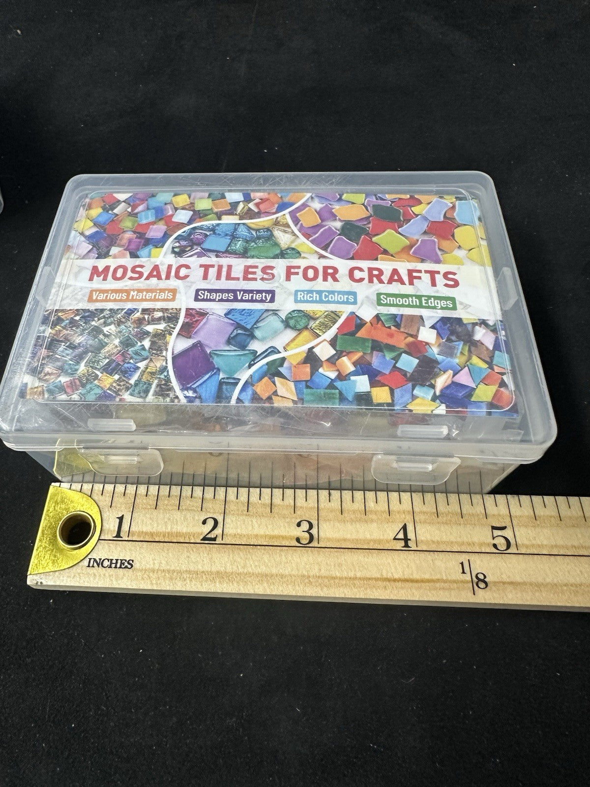 Glass Mosaic Tiles Pre-Cut Waterproof Orange 300 Pieces DIY Crafts (7c)