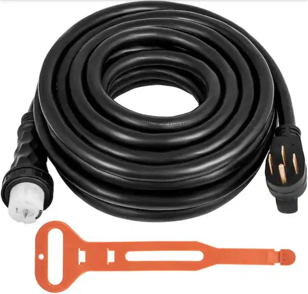 VEVOR 25' 50A 250V Generator Power Cord 14-50P to CS6364 Locking Connector 15C