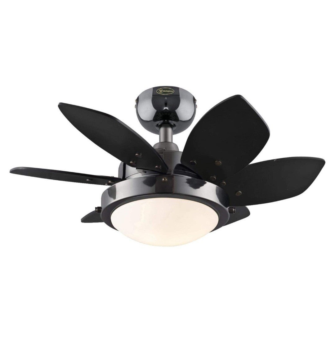 Westinghouse 7224600 Quince LED Ceiling Fan with Light, 24 Inch, Gun Metal 5A