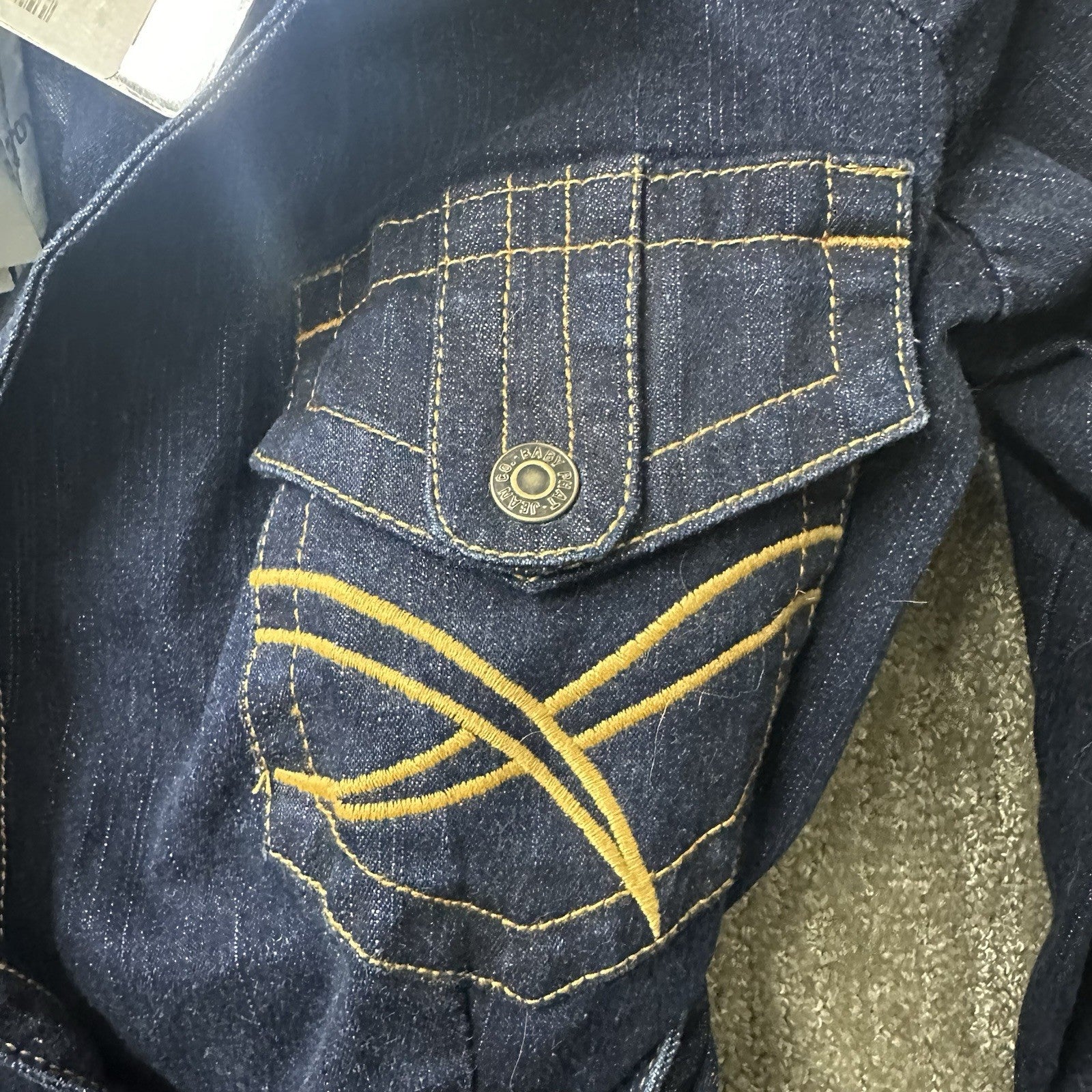 NWT Vintage Baby Phat Stretch Blue Jean Jacket Y2K Size Medium 0092