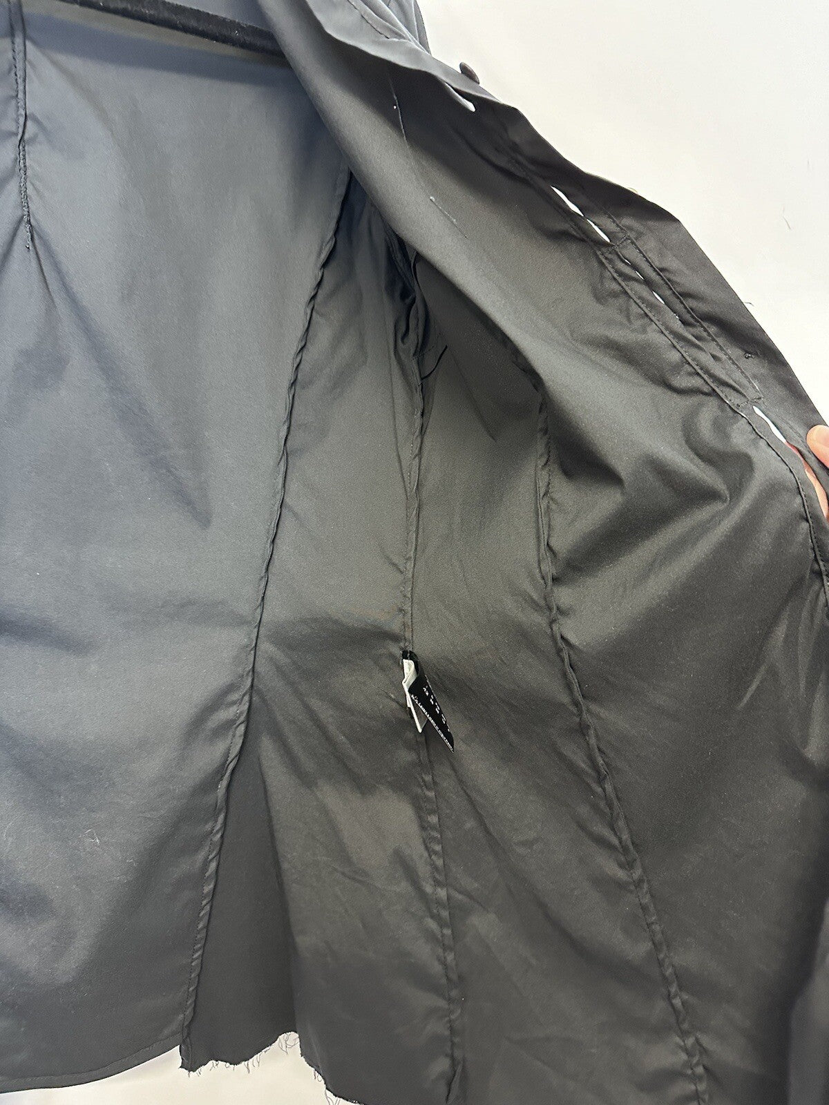 Masnada Italian Designer Black Long Sleeve Button Up Top Avant Garde Sz 6/42