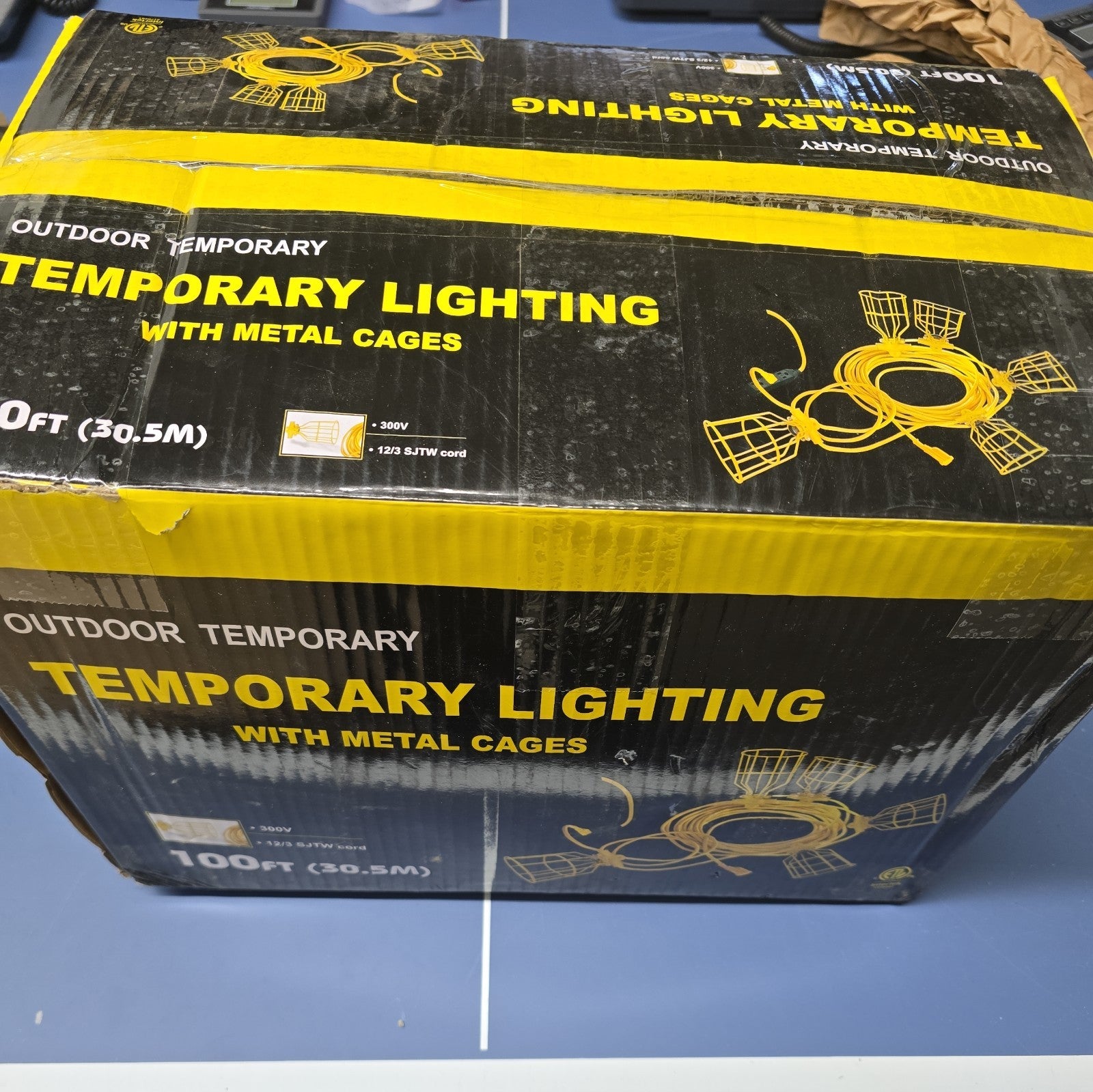 Bergen Industries GL100MC-123MPC Temporary Work Light Stringer 12/3 100ft 19A