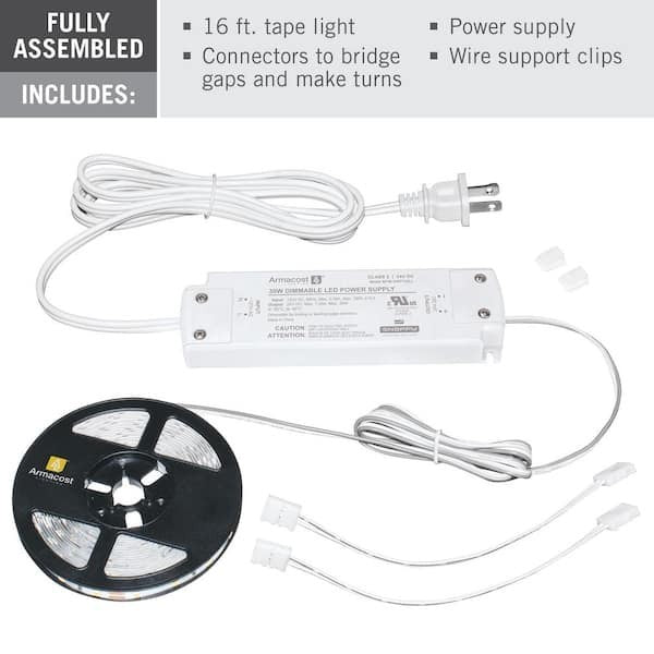 Armacost Lighting RibbonFlex (5M) Home Dimmable LED Tape Light Kit 4000K 7D