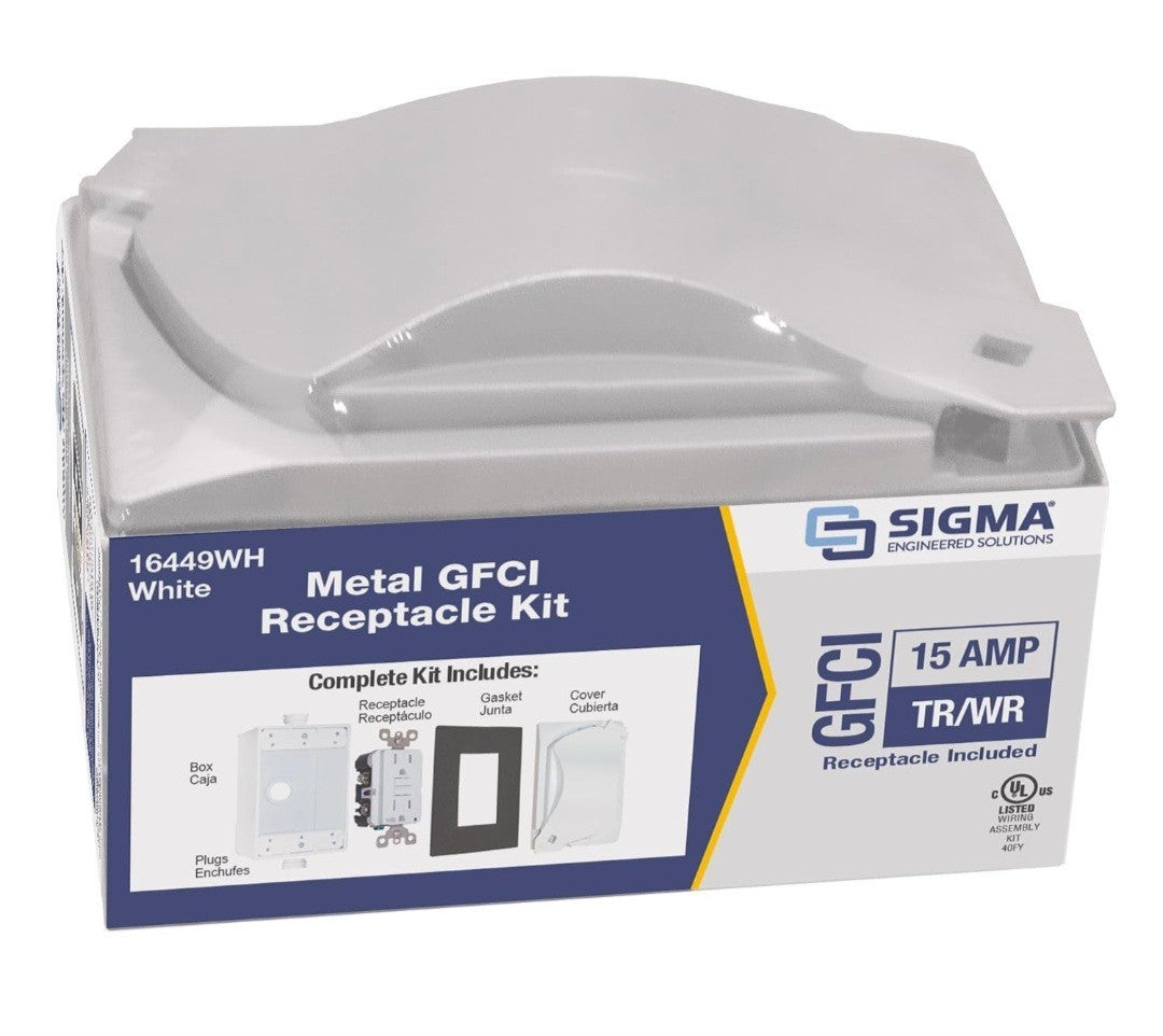 Pack of Three Sigma Engineered Solutions 16449WH TRWR GFCI 4C