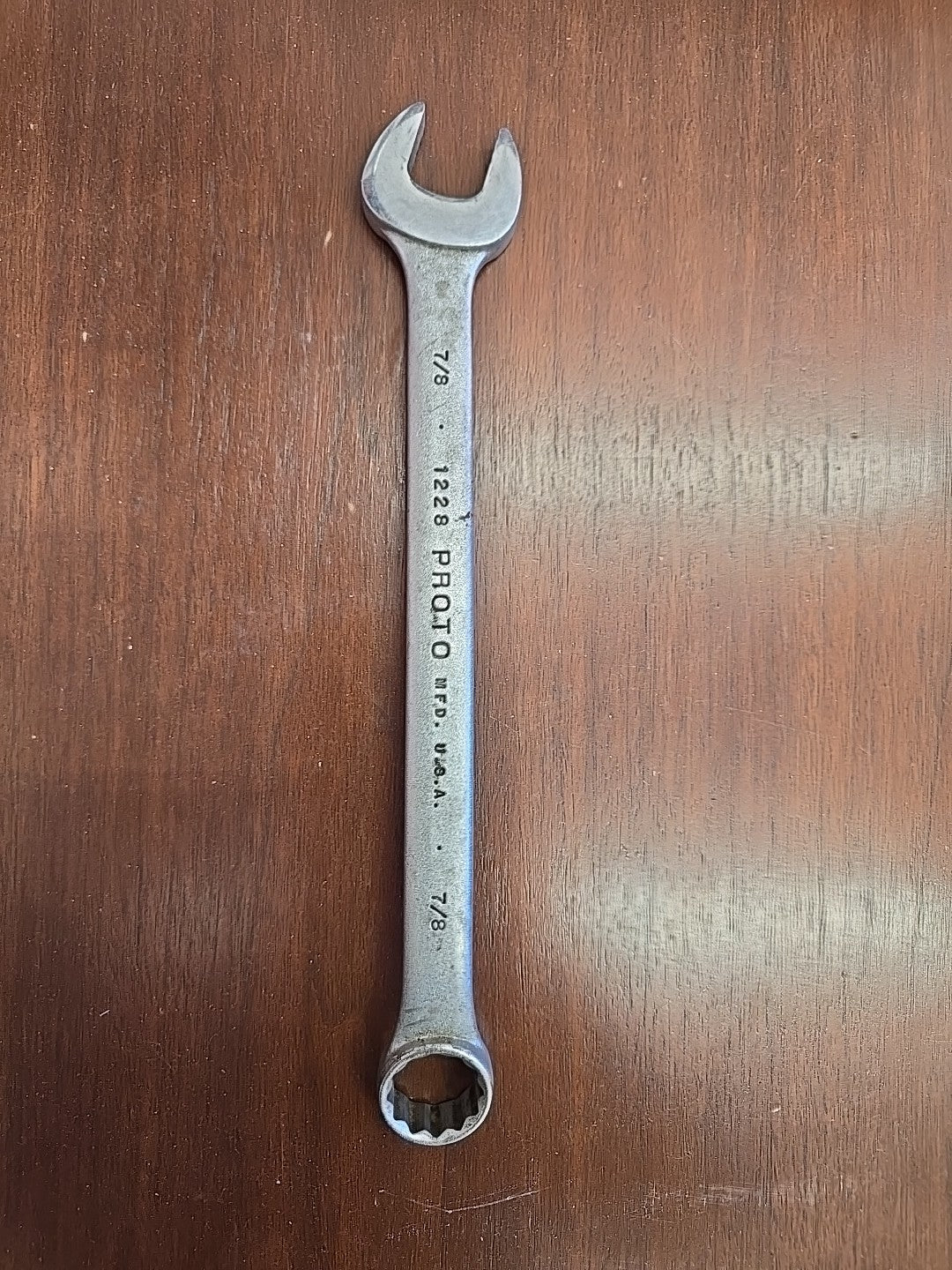 PROTO 7/8" Combination Wrench 12 Point 1228 USA TOOL 9A