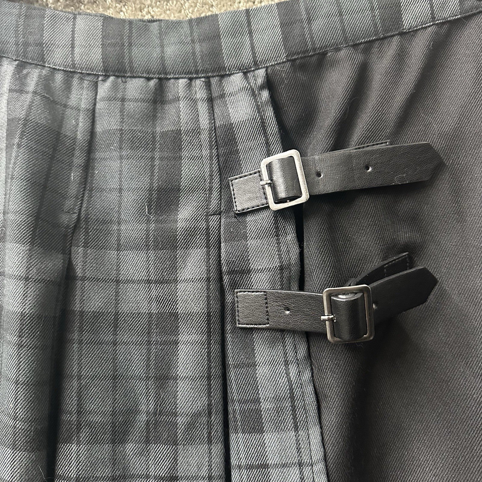 Hot Topic Plaid Goth Punk Rock Metal Mini 90s Y2K Skirt Women’s Small 0096