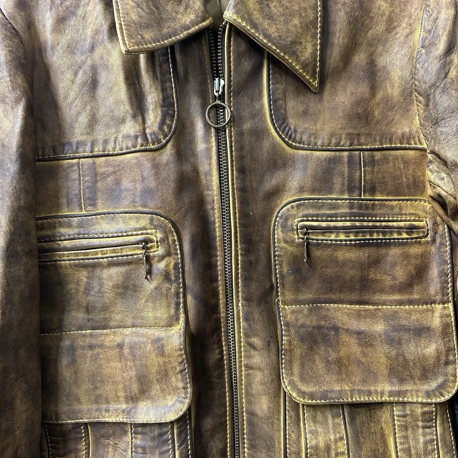 Women’s Santa Fe Leather Compay Jacket Size 36 Made In USA 0088