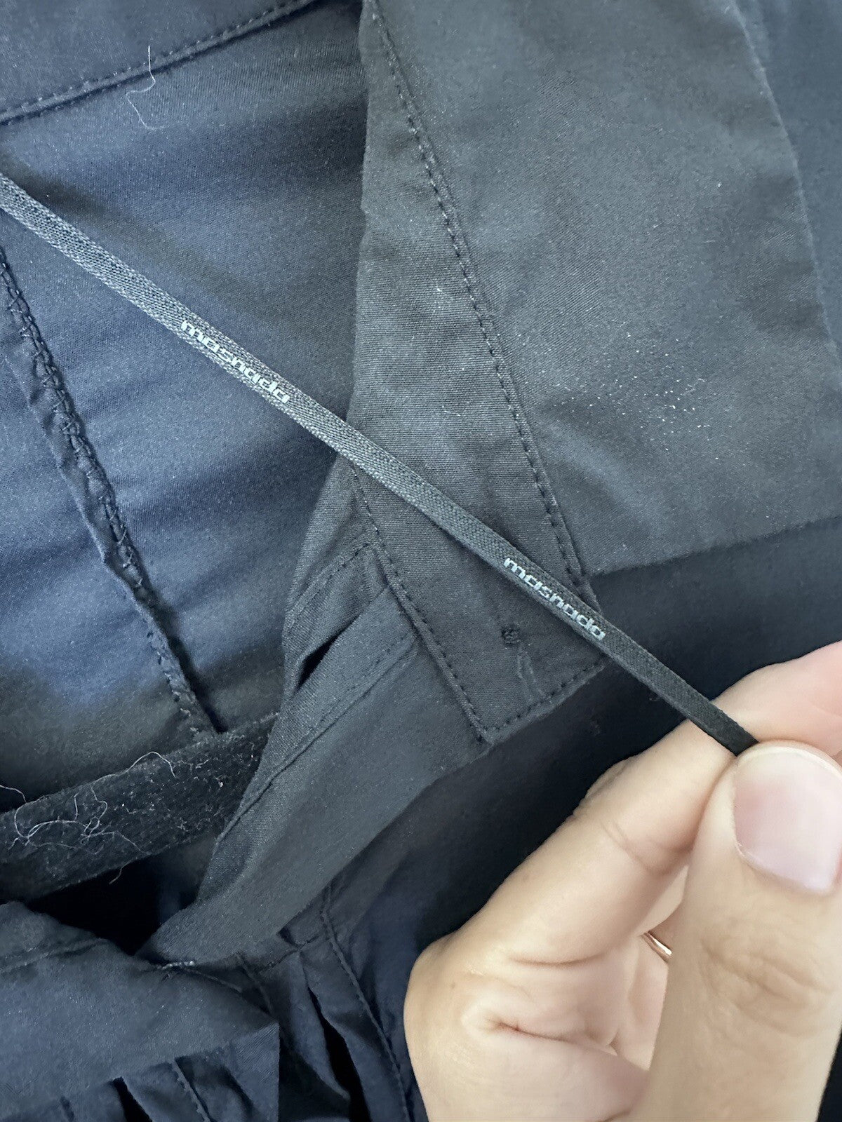 Masnada Italian Designer Black Long Sleeve Button Up Top Avant Garde Sz 6/42