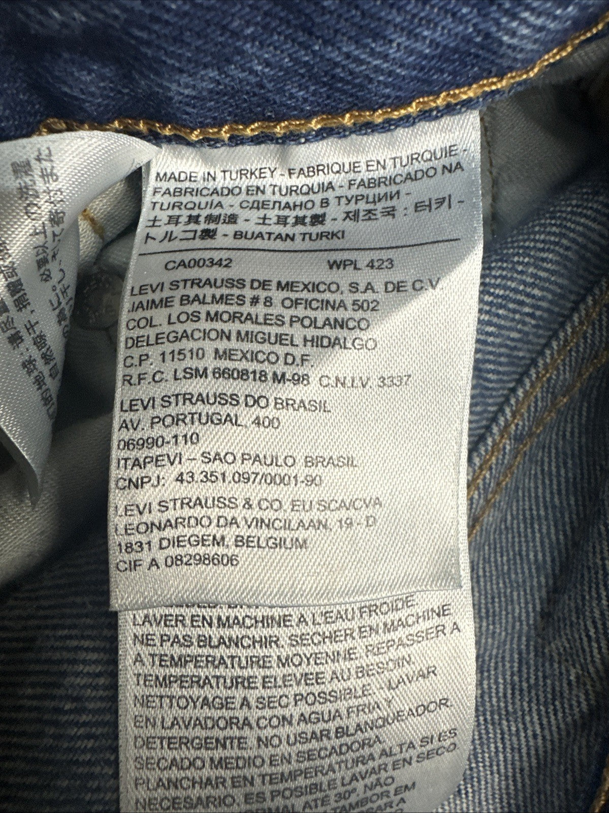 Levi's 501 Women's Straight Leg Button Fly Blue Denim Jeans w25 L30 (2.1)