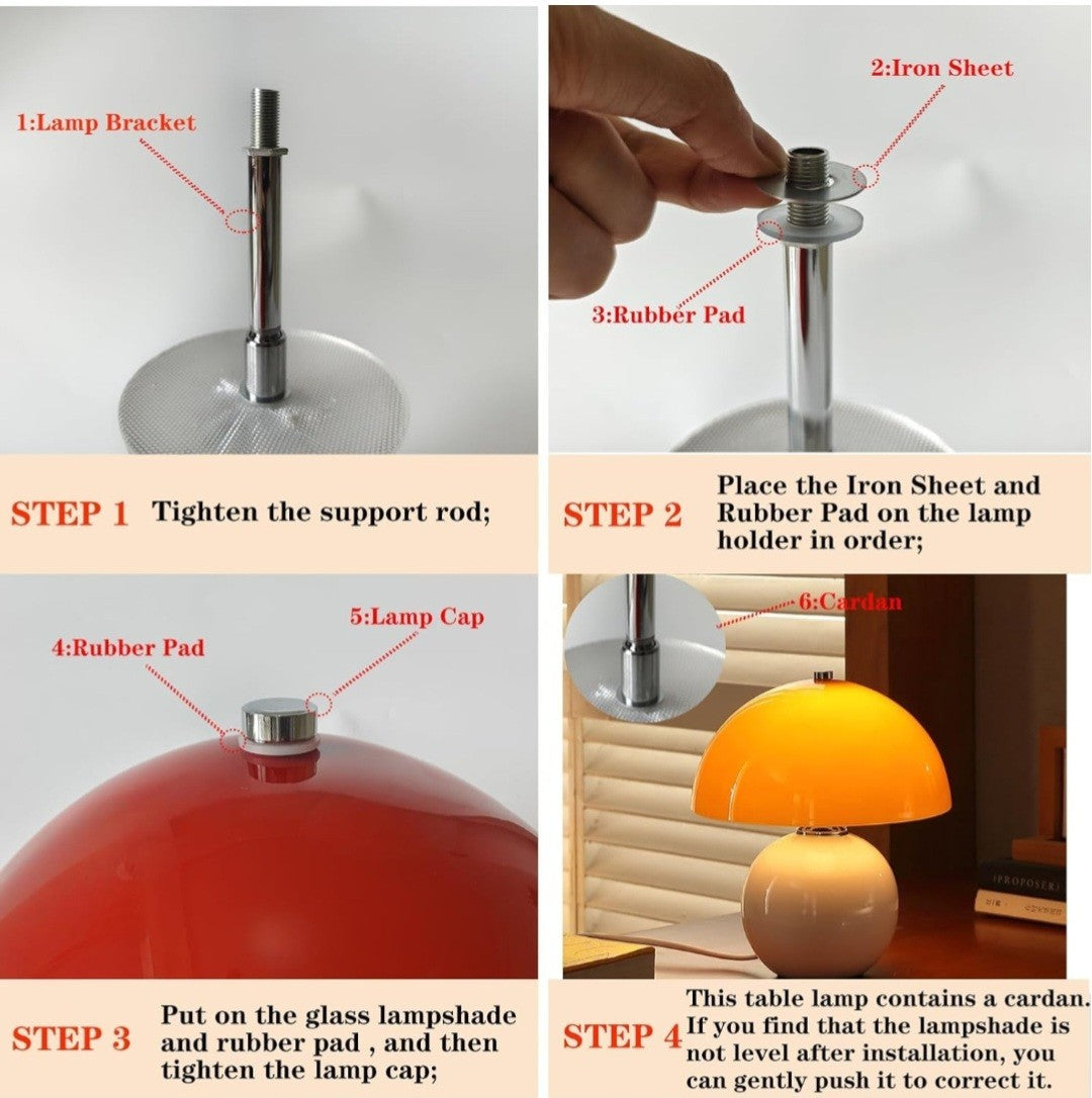 Touch Bedside Lamp for Bedroom,Small Mushroom Table Lamps for Nightstand A3