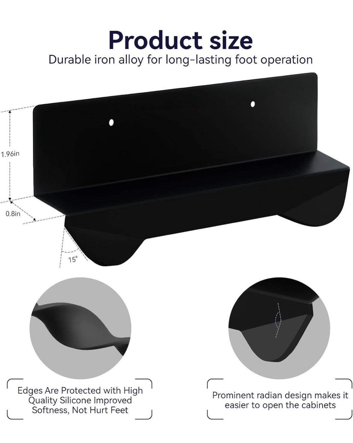 Gaodexin 2-in-1 Cabinet Foot Pulls 2-Pack (6b)
