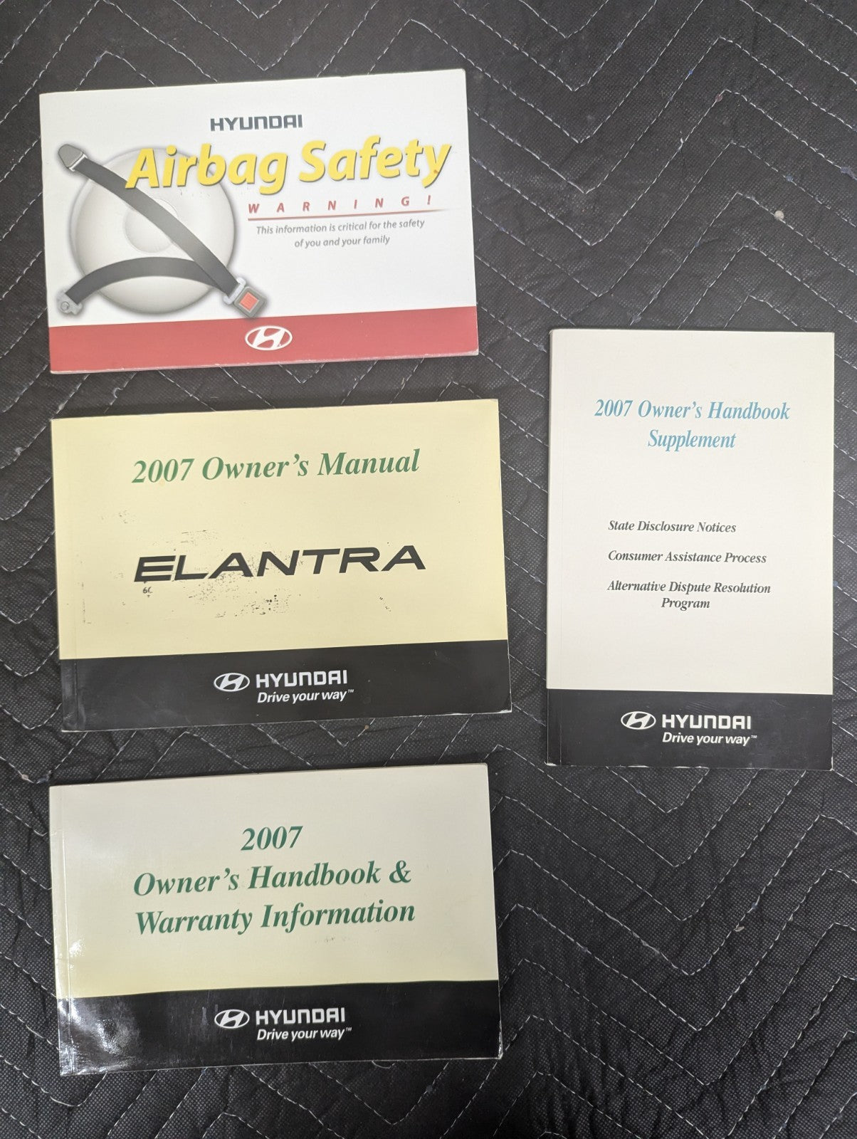 2007 Hyundai Elantra Owners Manual Set, Replacement Manuals 9B