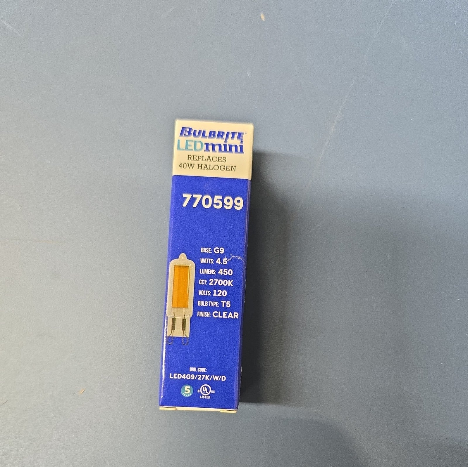 Bulbrite 40 Watt Equivalent G9 Dimmable Bi-Pin LED Lightbulb Warm White Light 6C