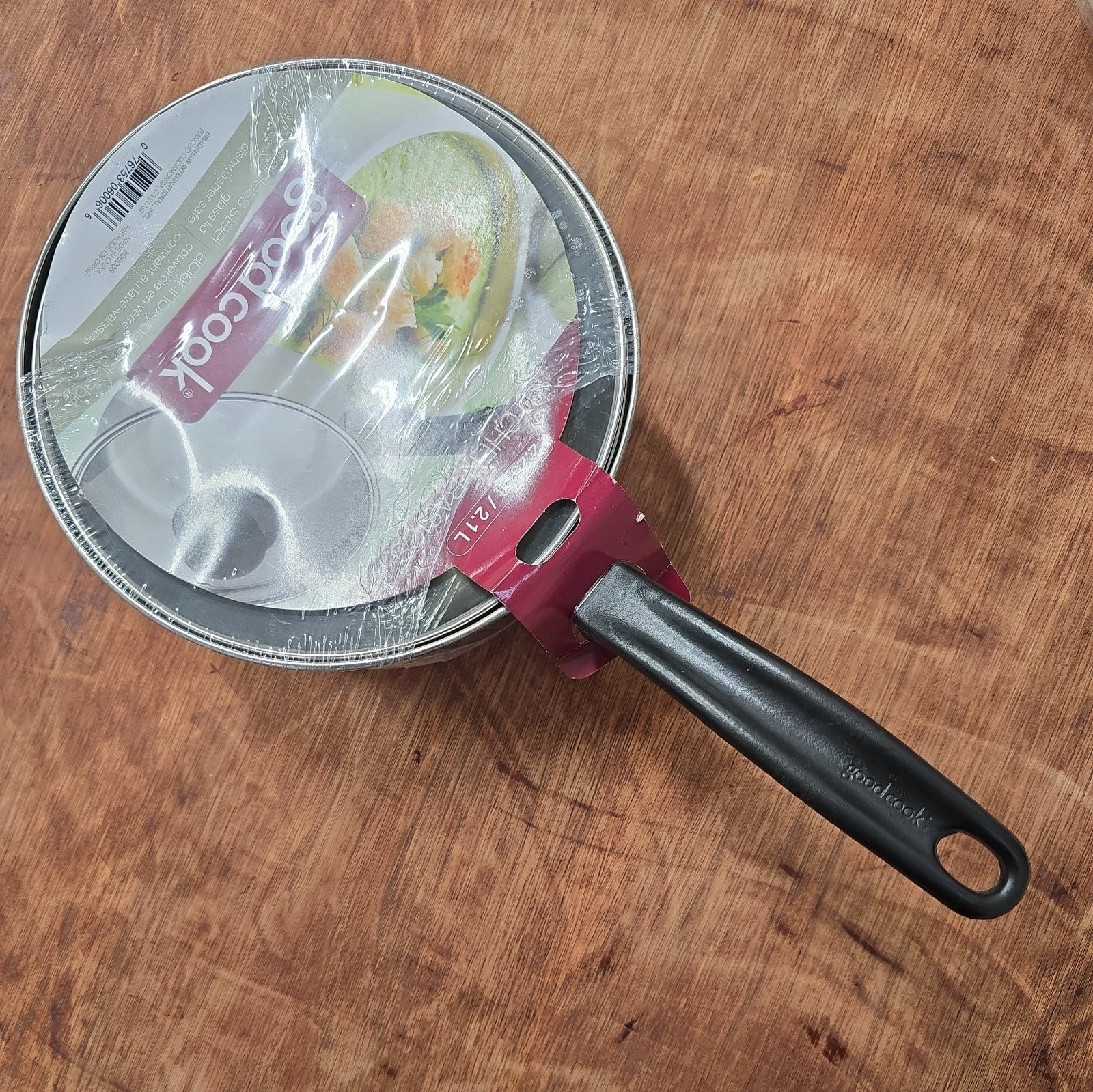 GoodCook 2.25 Quart Stainless Steel Sauce Pan With Glass Lid, ( 1 Each ) 6C