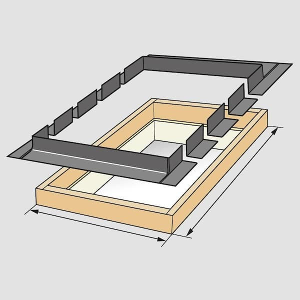 2246 Low-Profile Flashing with Adhesive Underlayment for Curb Mount Skylight