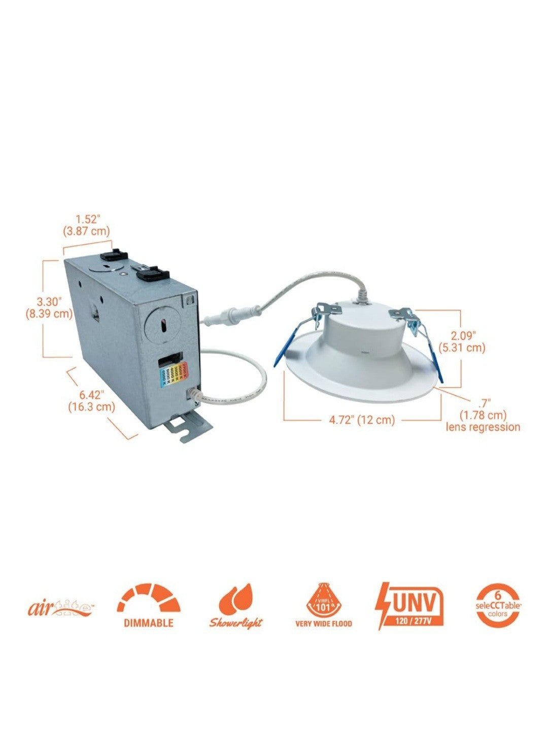 HALO Direct Mount - LCR Selectable Light Commercial Retrofit 1264 Lumens 5A