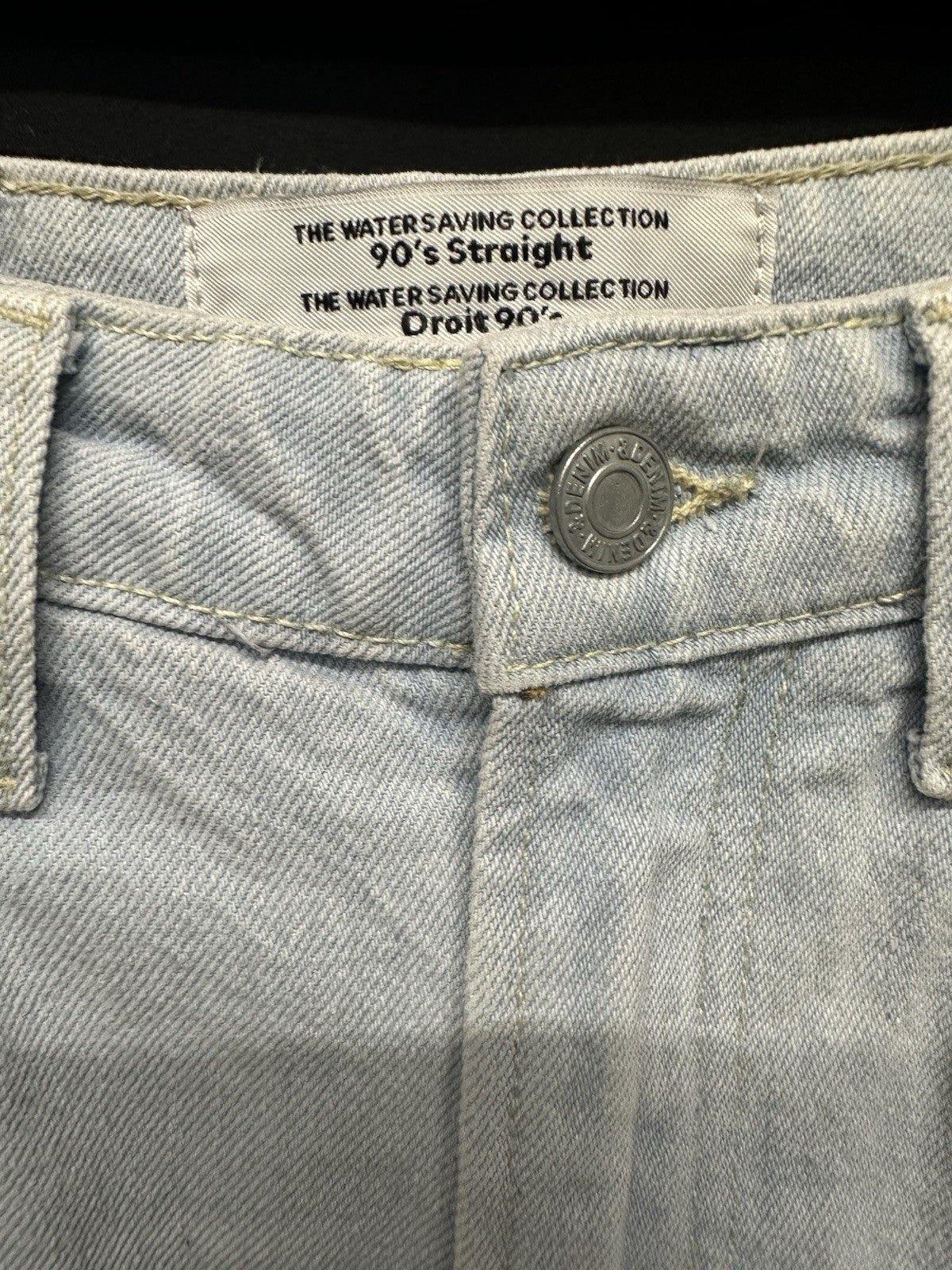 H&M &Denim US 26 90s Straight Droit 90s Water Saving Collection Wide Leg (0039)