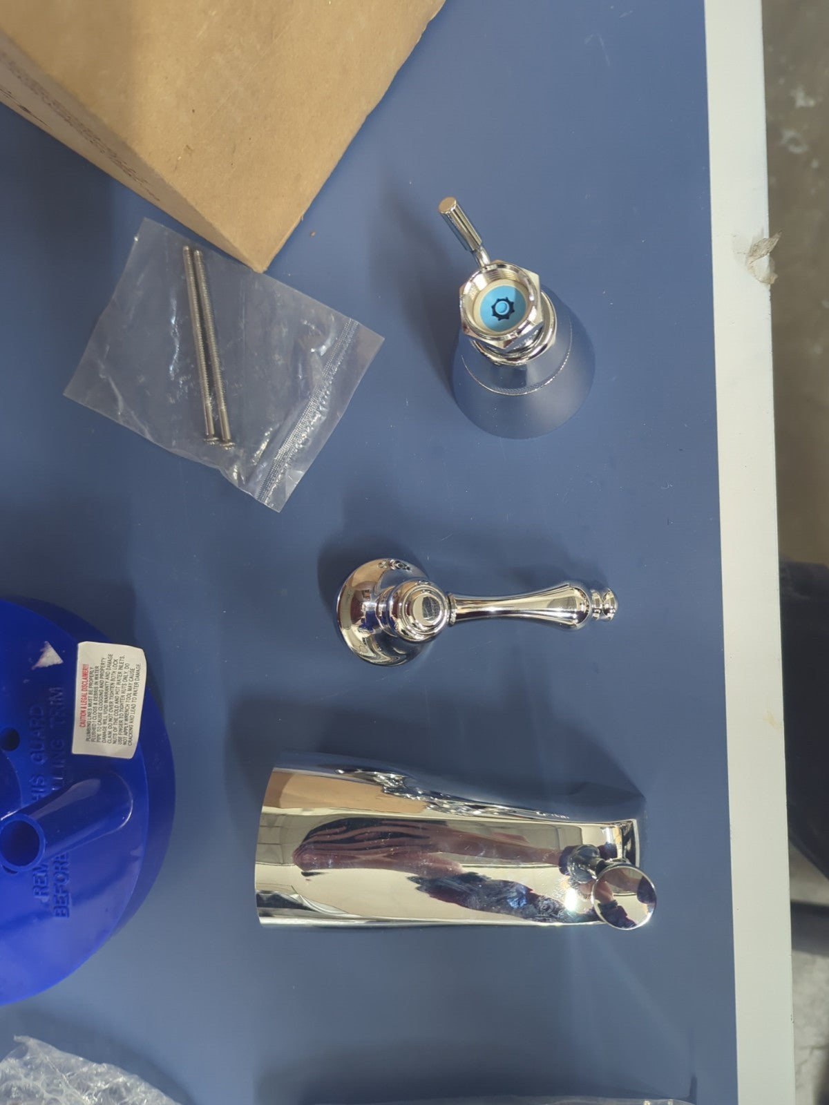 Kingston Chrome Faucet, Lever, Pipes, Plate and More Set KB3631