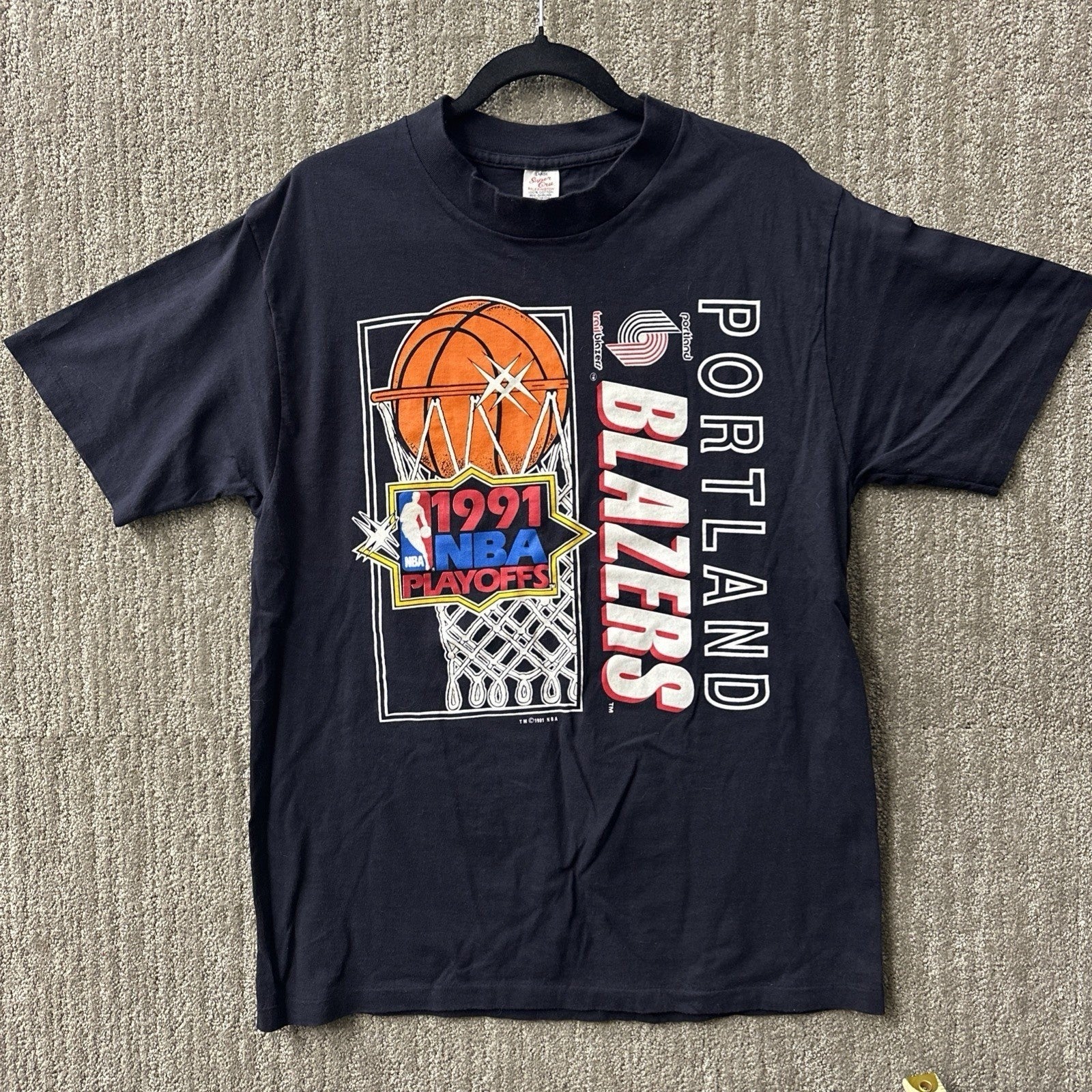 PORTLAND TRAIL BLAZERS 1991 NBA Playoffs Tee Shirt Large 0093